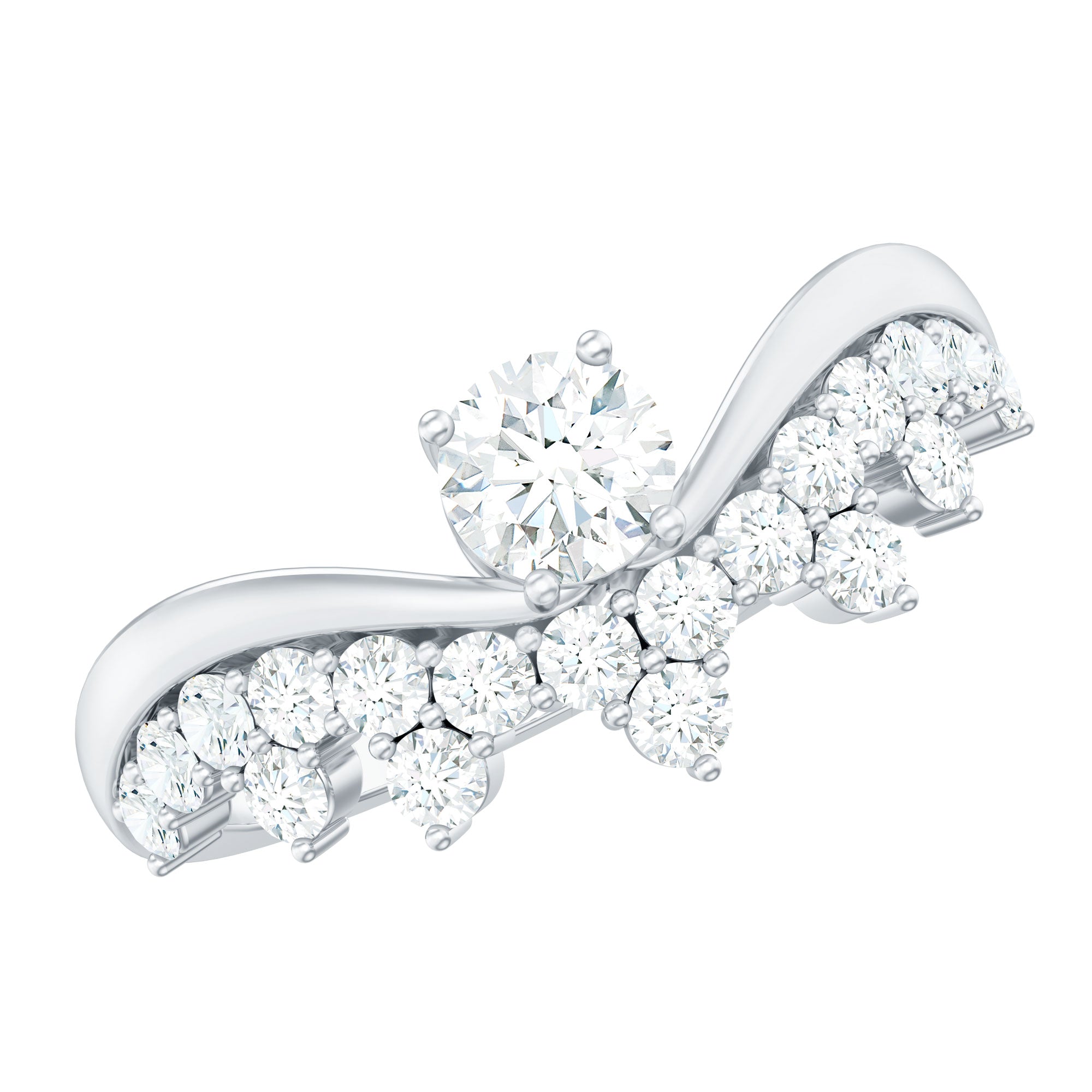 Certified Lab Grown Diamond Designer Engagement Ring