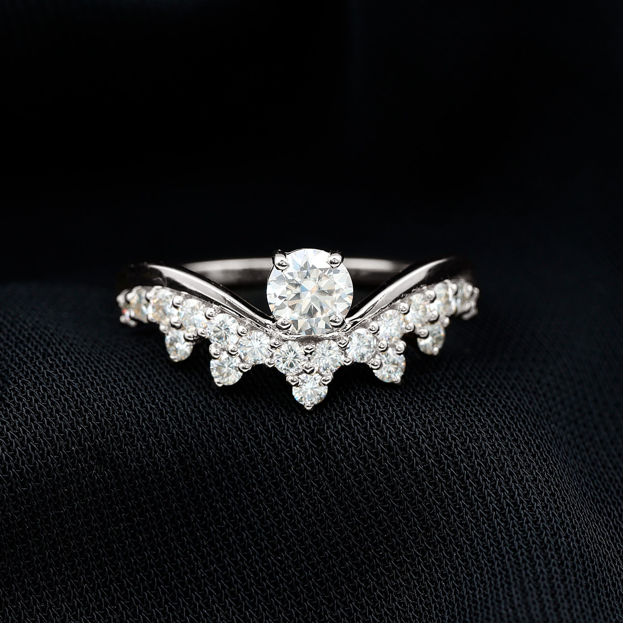 Certified Lab Grown Diamond Designer Engagement Ring Lab - ( EF-VS ) - Rosec Jewels