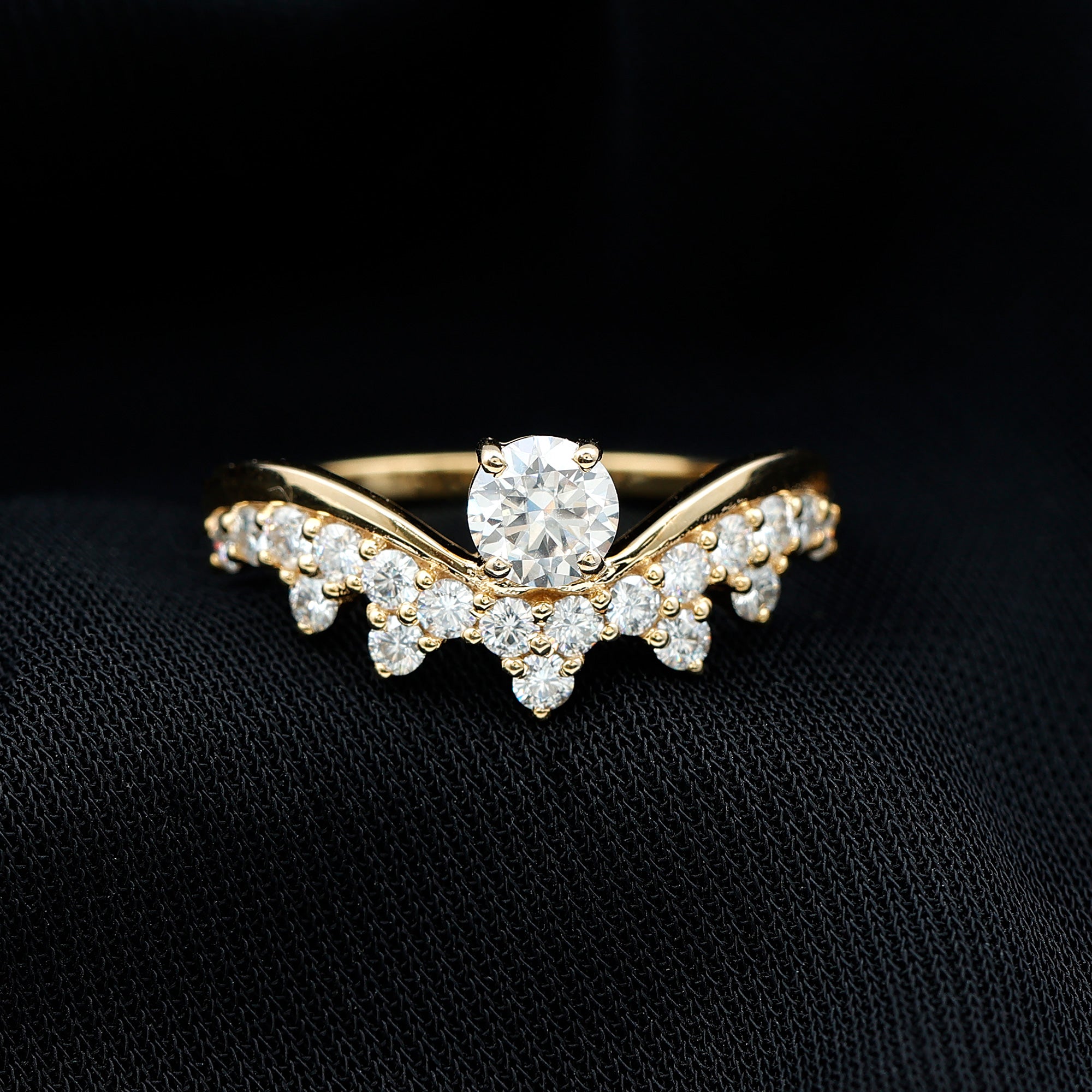 Certified Lab Grown Diamond Designer Engagement Ring Lab - ( EF-VS ) - Rosec Jewels