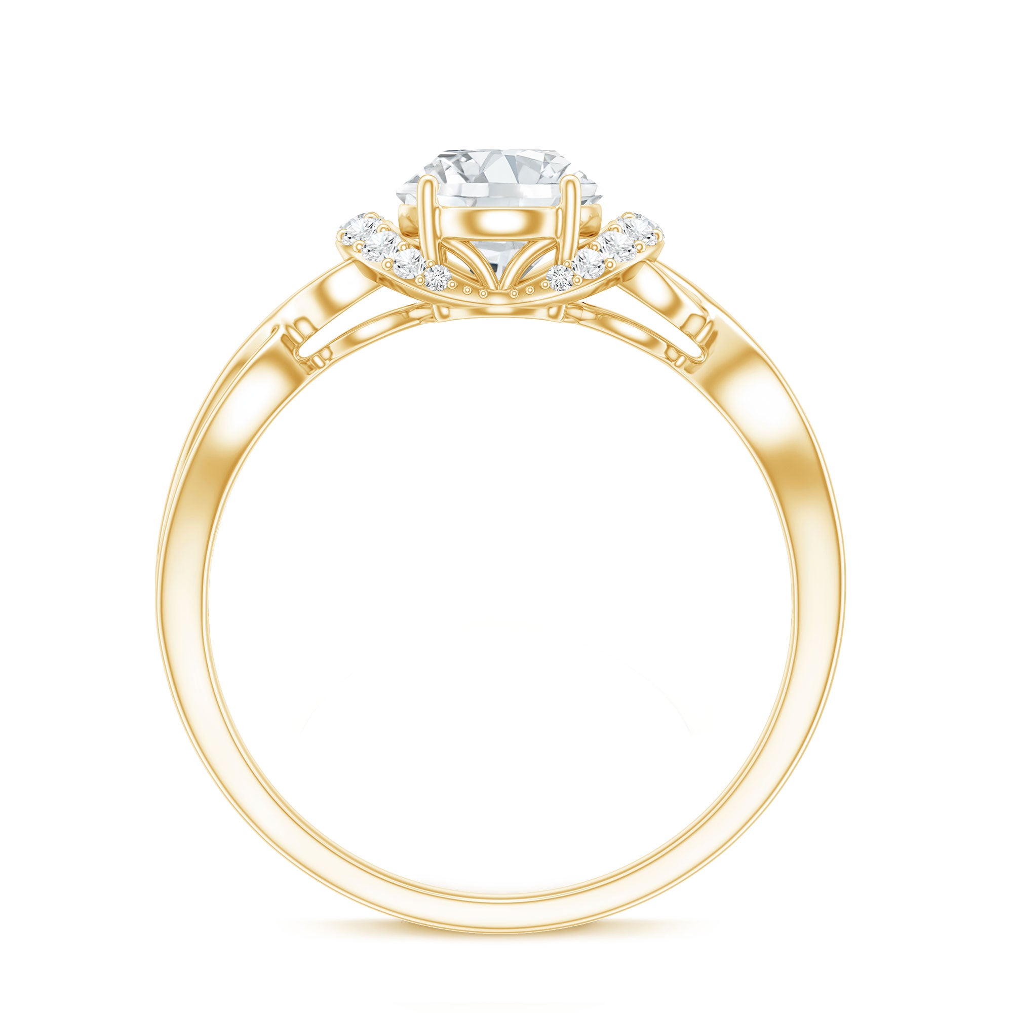 Lab Grown Diamond 6X8 MM Oval Engagement Ring For Women Lab - ( EF-VS ) - Rosec Jewels