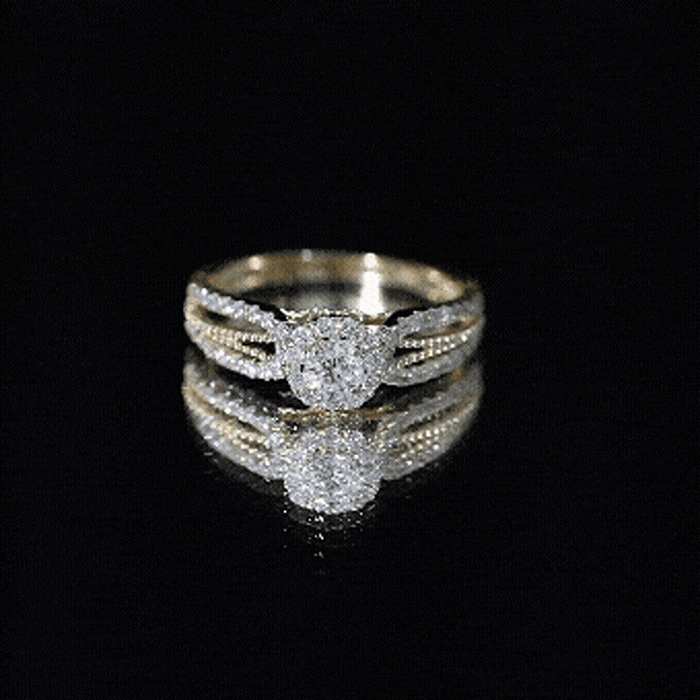 Certified Lab Grown Diamond Vintage Style Engagement Ring Lab - ( EF-VS ) - Rosec Jewels