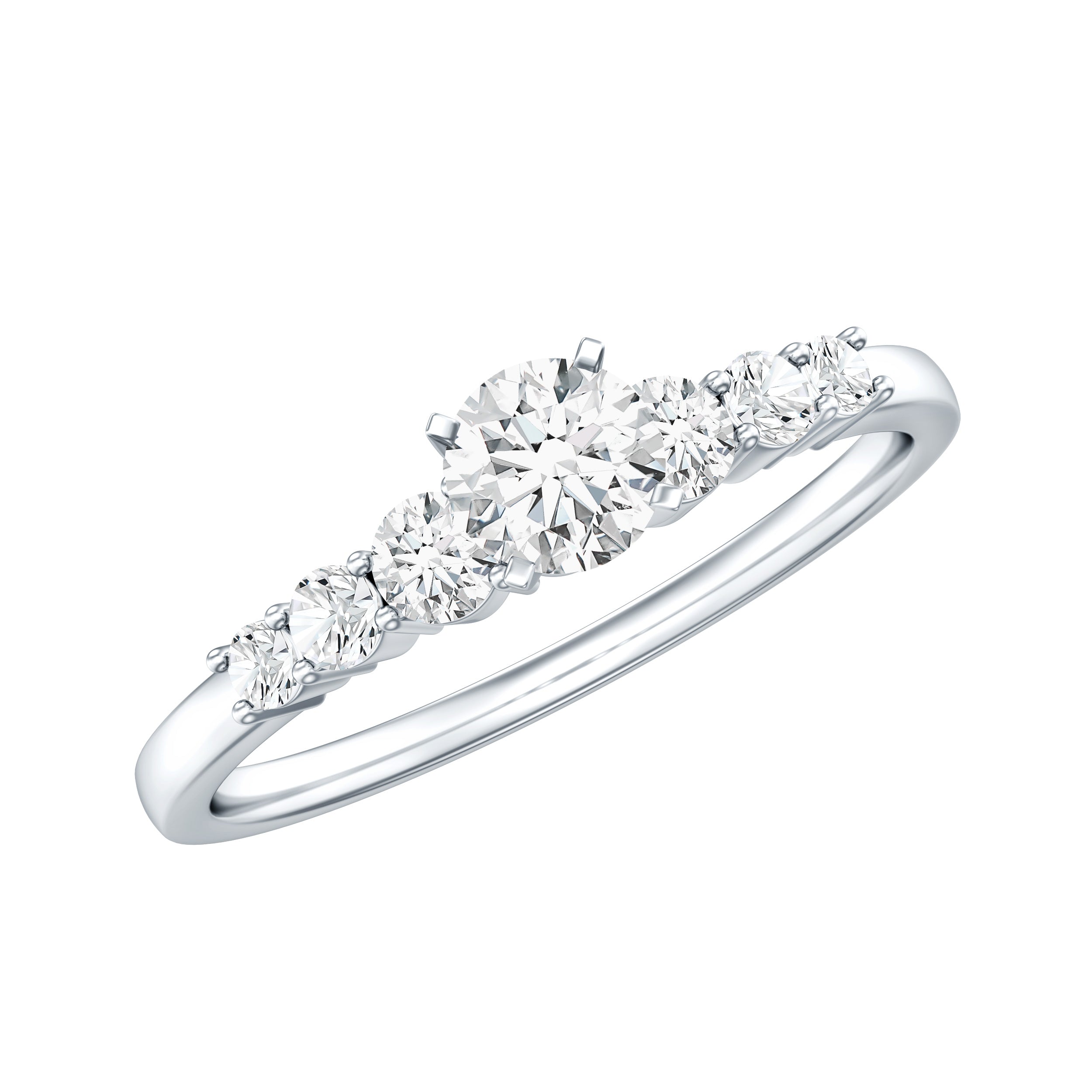 Certified Lab Grown Diamond Classic Solitaire Engagement Ring Lab - ( EF-VS ) - Rosec Jewels