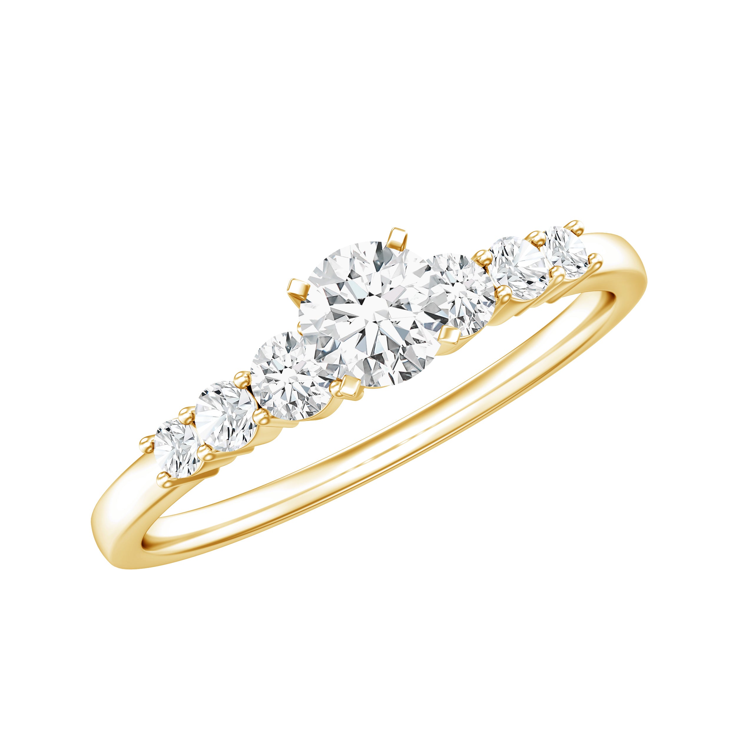 Certified Lab Grown Diamond Classic Solitaire Engagement Ring Lab - ( EF-VS ) - Rosec Jewels