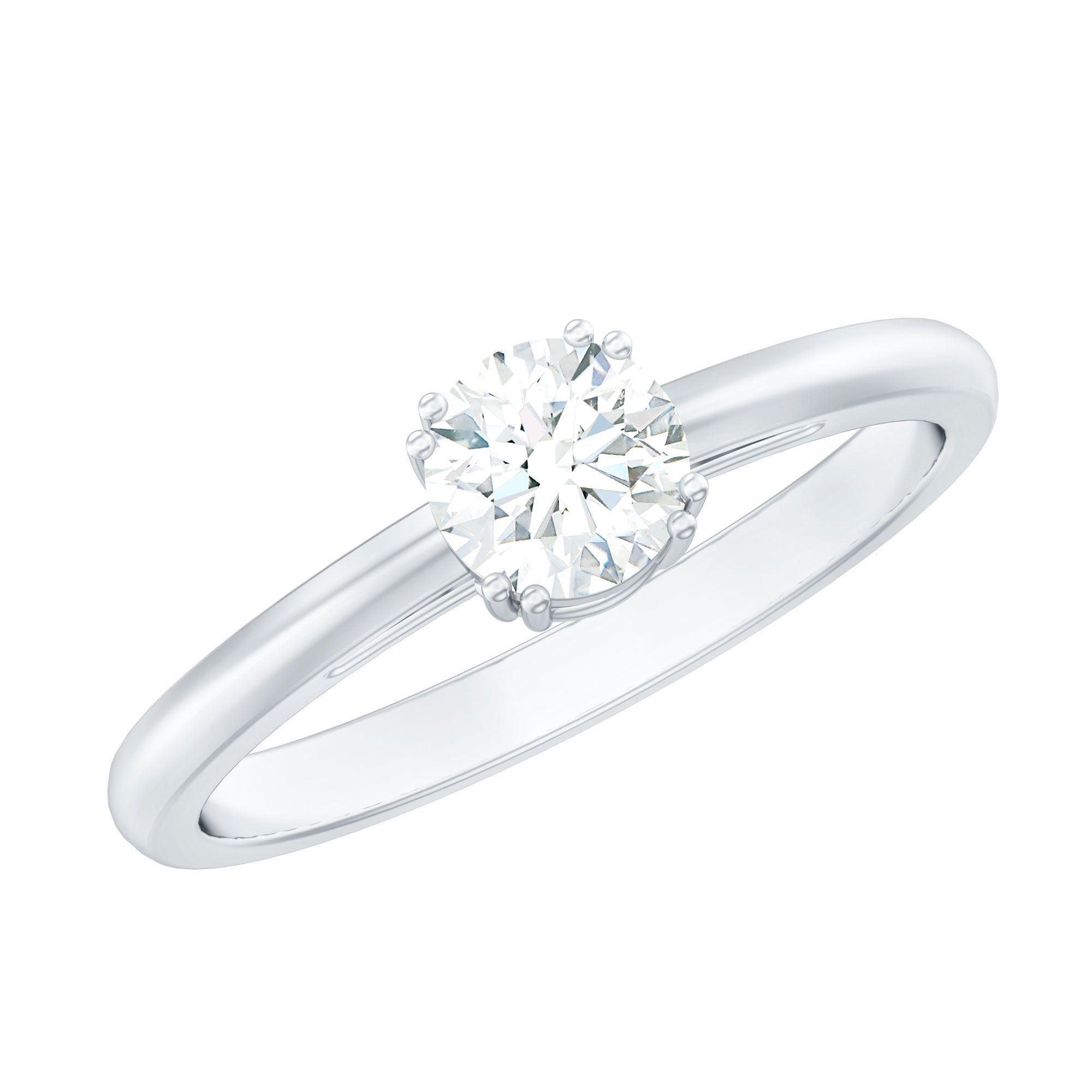 Certified 5 MM Lab Grown Diamond Solitaire Promise Ring