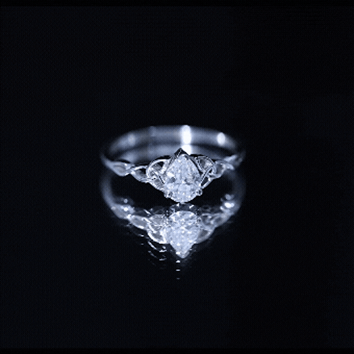 Rosec Jewels-Lab Grown Diamond 5X7 MM Teardrop Solitaire Engagement Ring