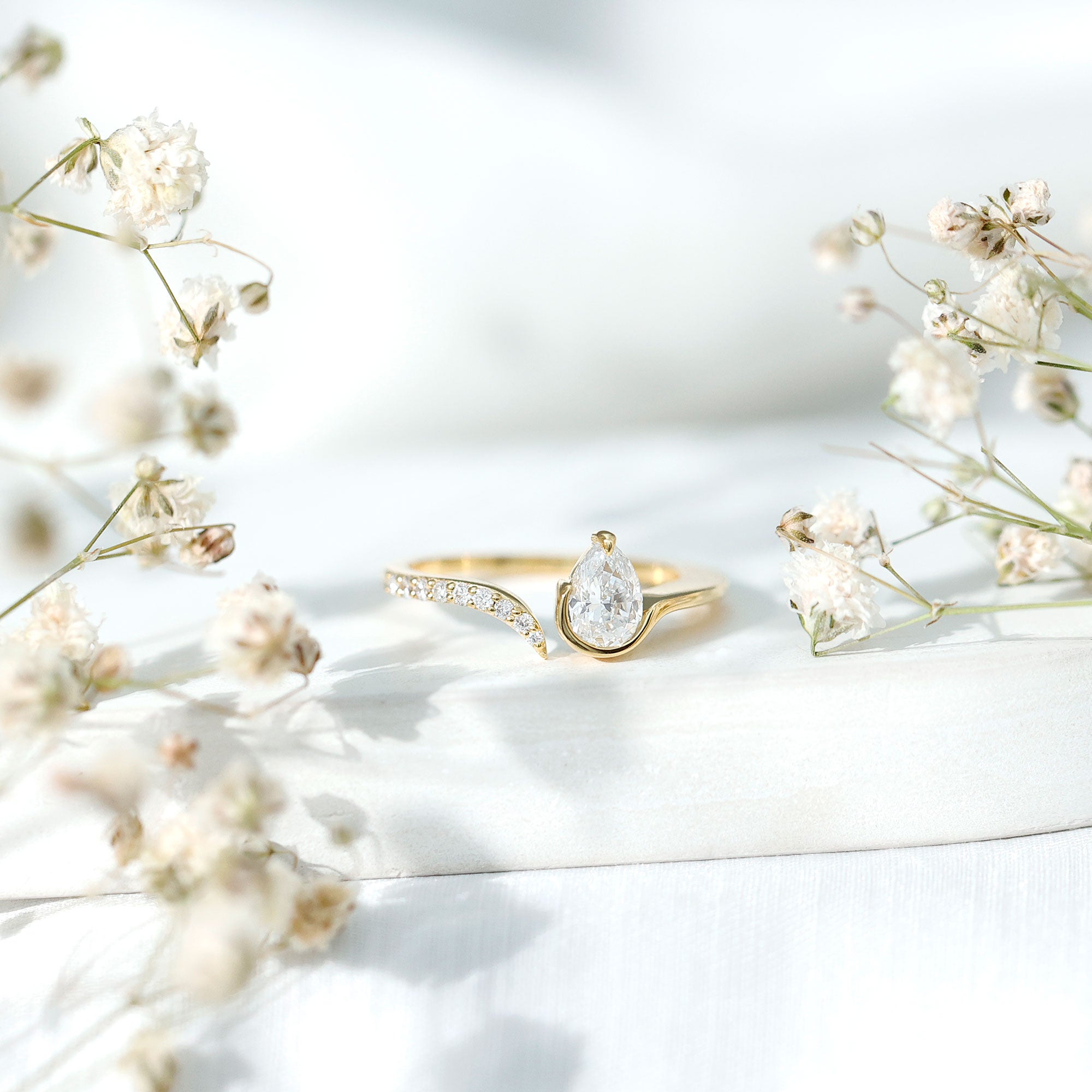 Certified Lab Grown Diamond Designer Promise Ring Lab - ( EF-VS ) - Rosec Jewels