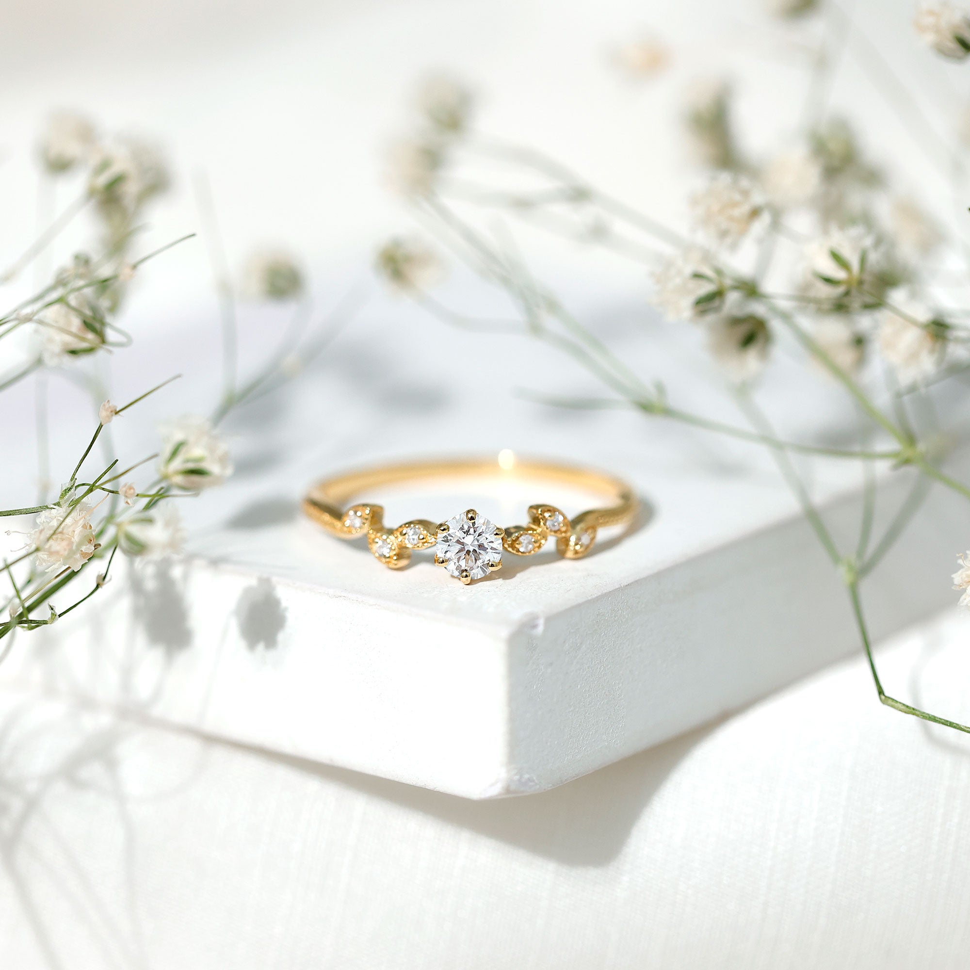 Certified Lab Grown Diamond Minimalist Promise Ring Lab - ( EF-VS ) - Rosec Jewels