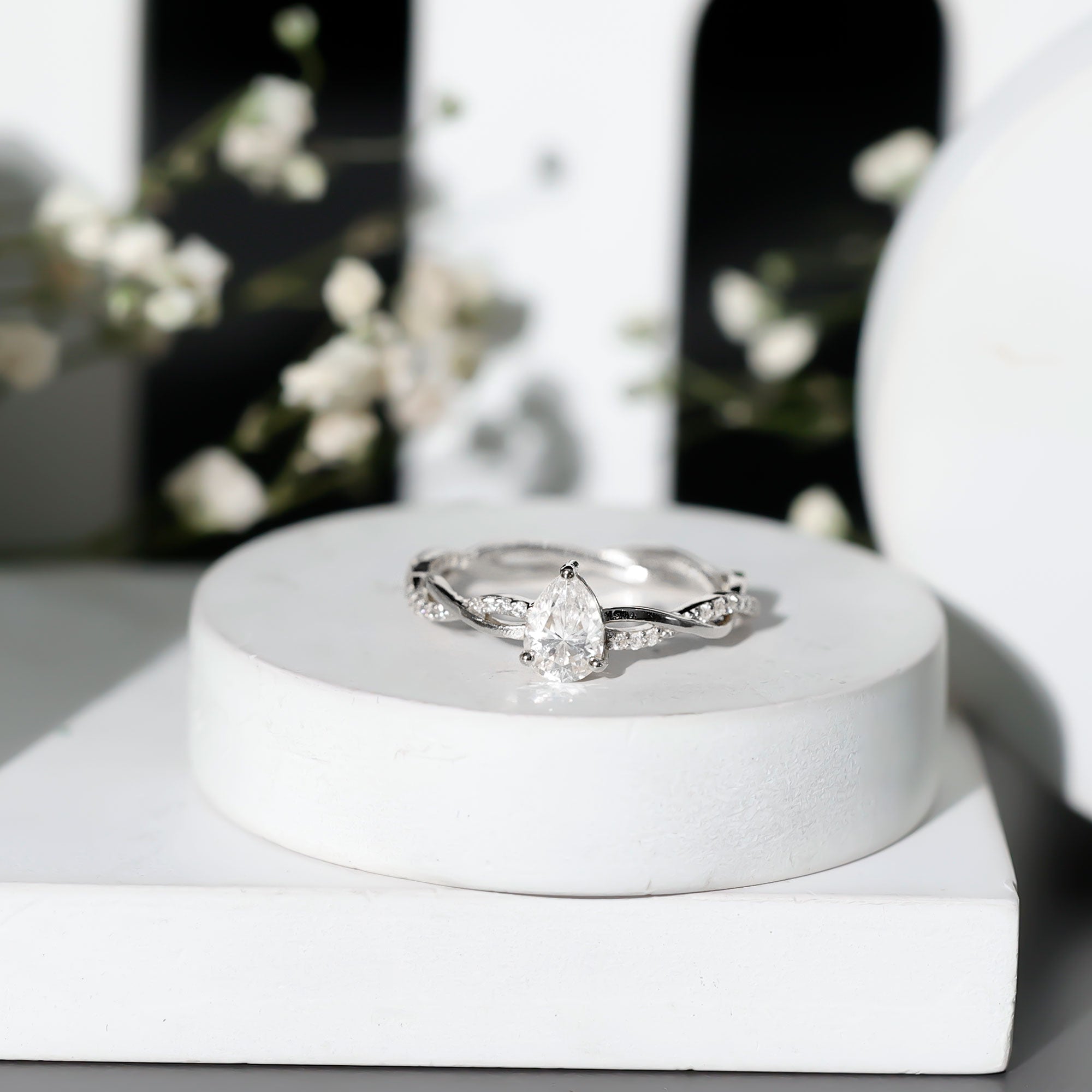 Rosec Jewels-Lab Grown Diamond 5X7 MM Pear Shaped Engagement Ring