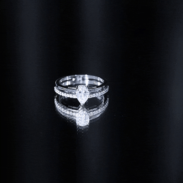 Rosec Jewels-Lab Grown Diamond Pear Shaped Solitaire Engagement Ring