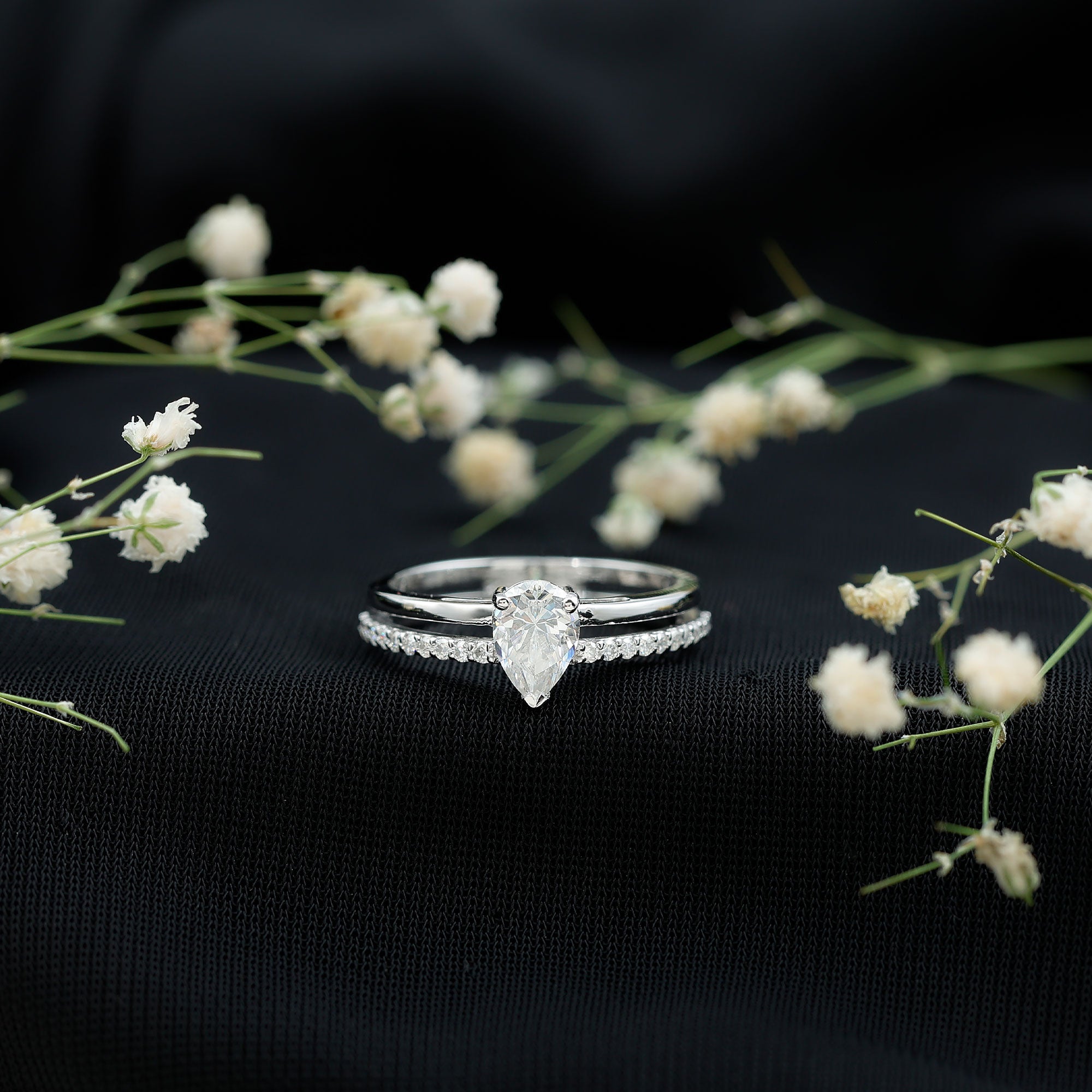 Rosec Jewels-Lab Grown Diamond Pear Shaped Solitaire Engagement Ring