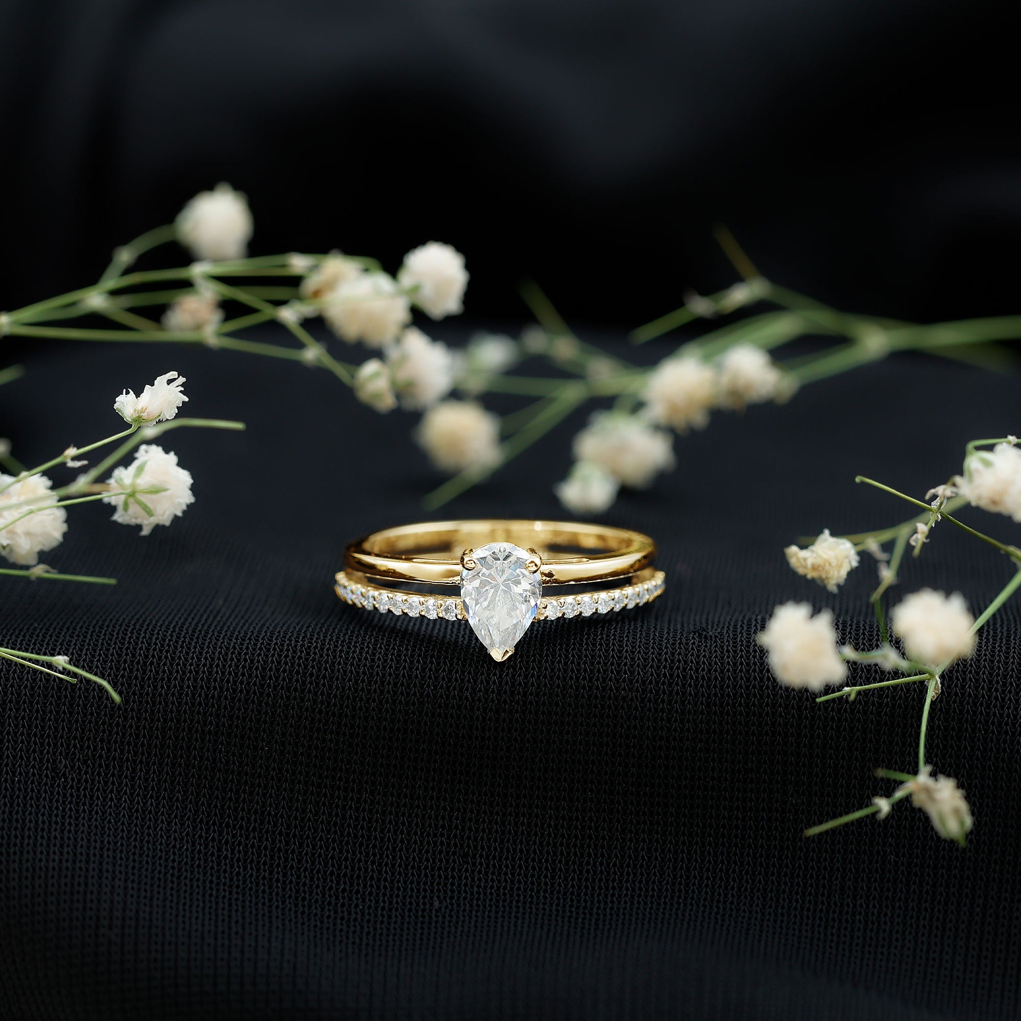 Rosec Jewels-Lab Grown Diamond Pear Shaped Solitaire Engagement Ring