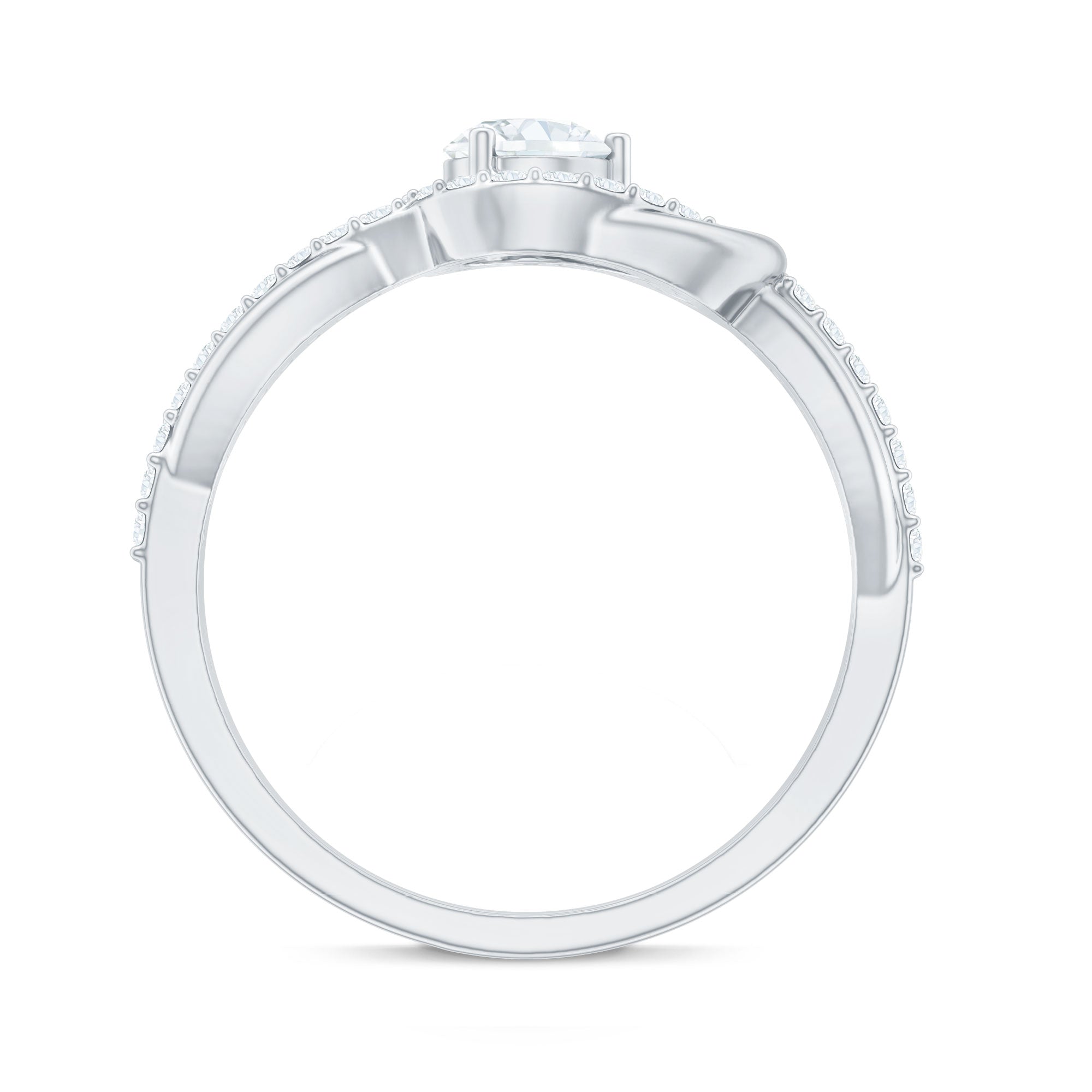 Rosec Jewels-Certified 6MM Lab Grown Diamond Love Knot Engagement Ring