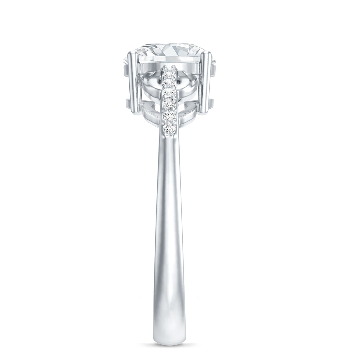 IGI Certified 2 Carat Round Lab Grown Diamond Unique Engagement Ring Lab - ( E-VS1 ) - Rosec Jewels
