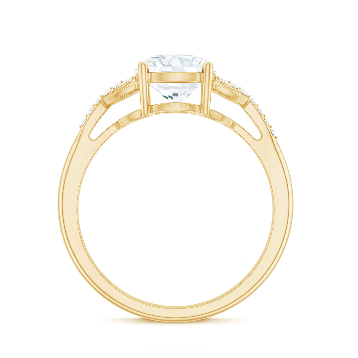 IGI Certified 2 Carat Round Lab Grown Diamond Unique Engagement Ring Lab - ( E-VS1 ) - Rosec Jewels