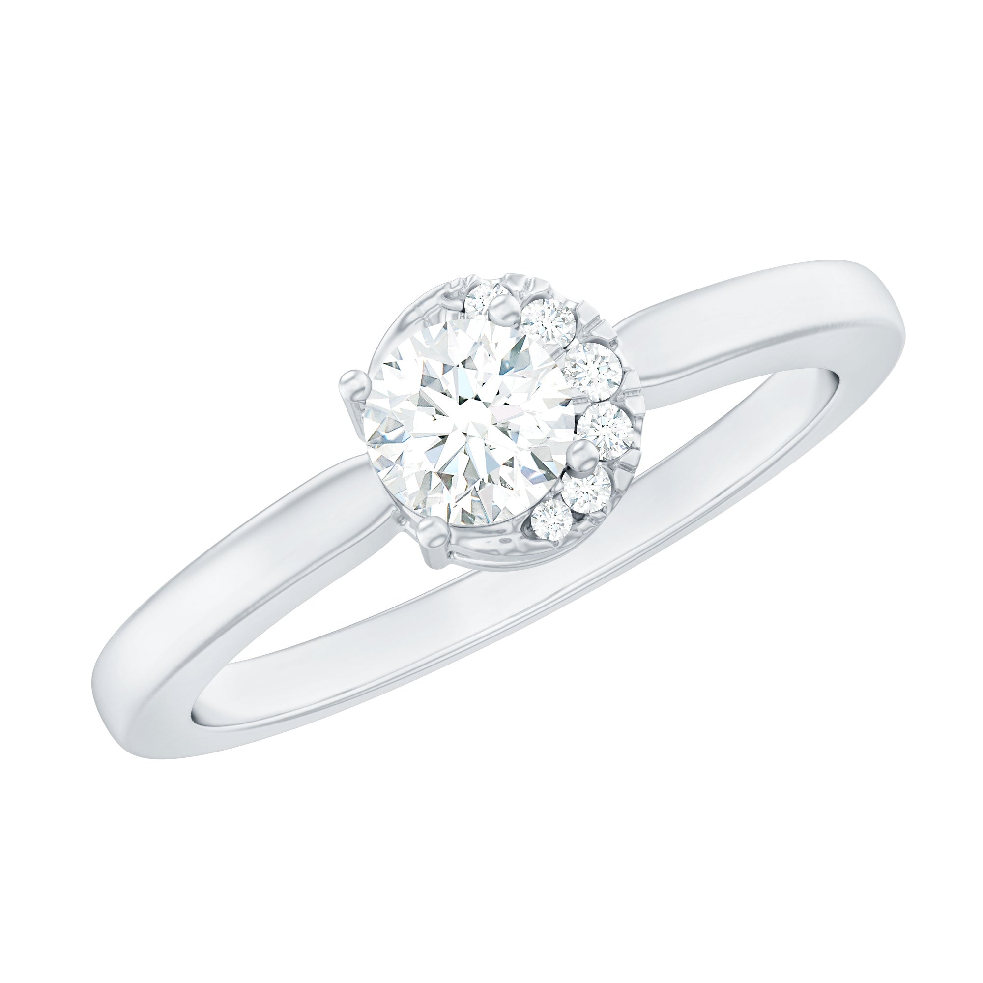 5 MM Certified Lab Grown Diamond Solitaire Promise Ring