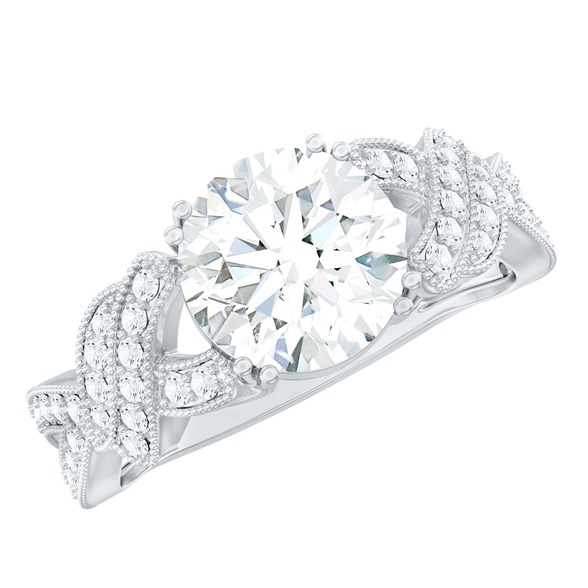 8 MM Solitaire Lab Grown Diamond Non Traditional Engagement Ring