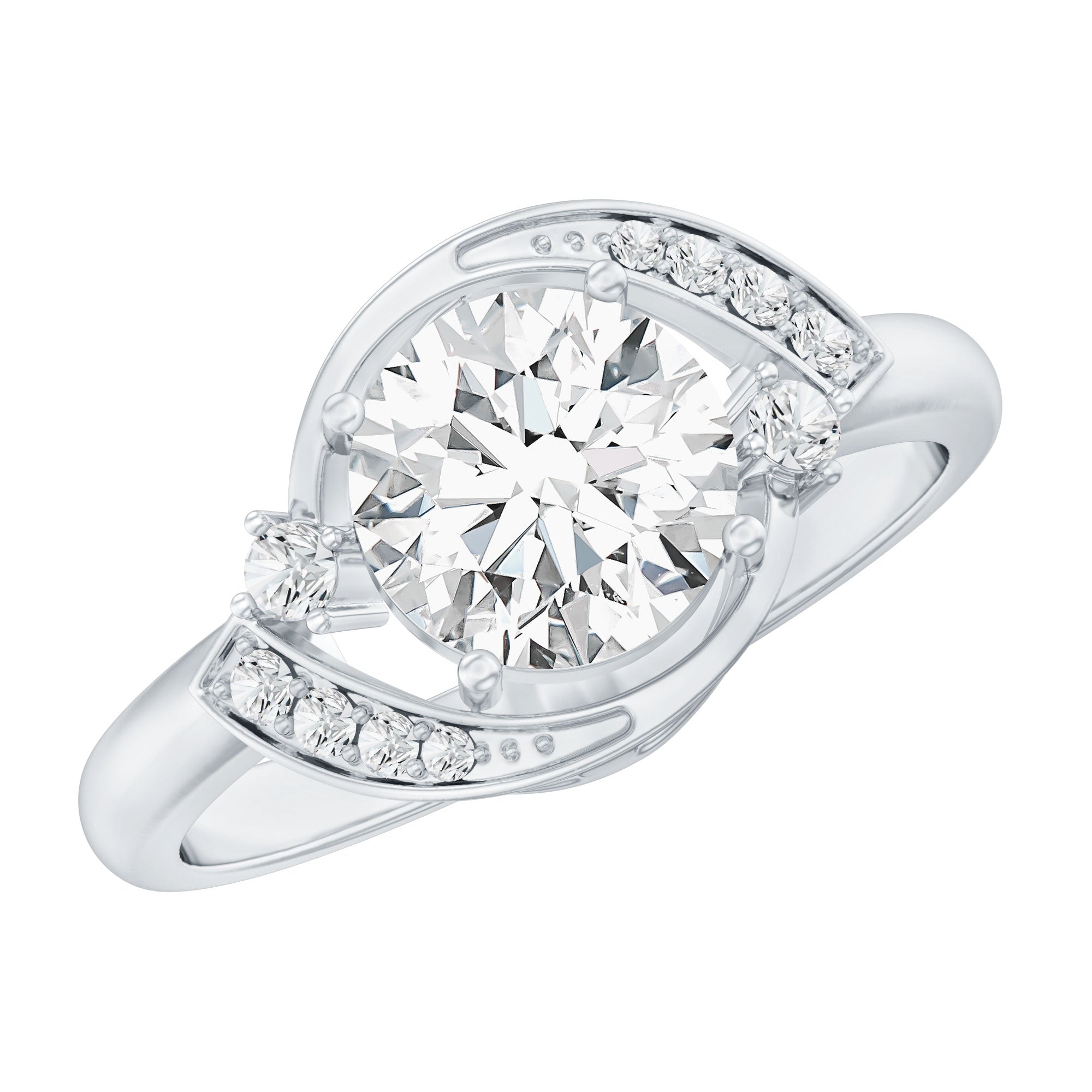 2 Carat Lab Grown Diamond Bypass Engagement Ring