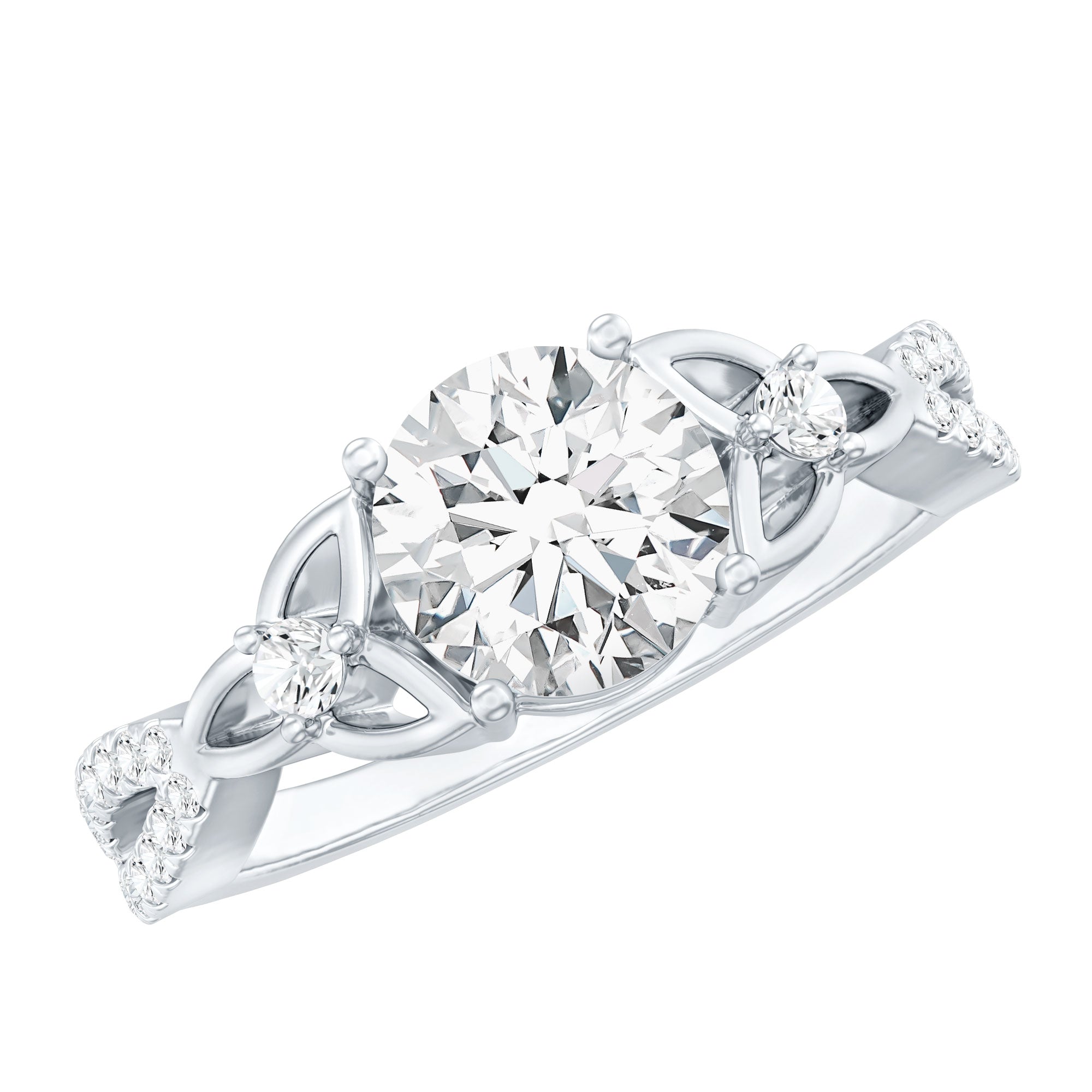 2 Carat Lab Grown Diamond Twisted Vine Engagement Ring