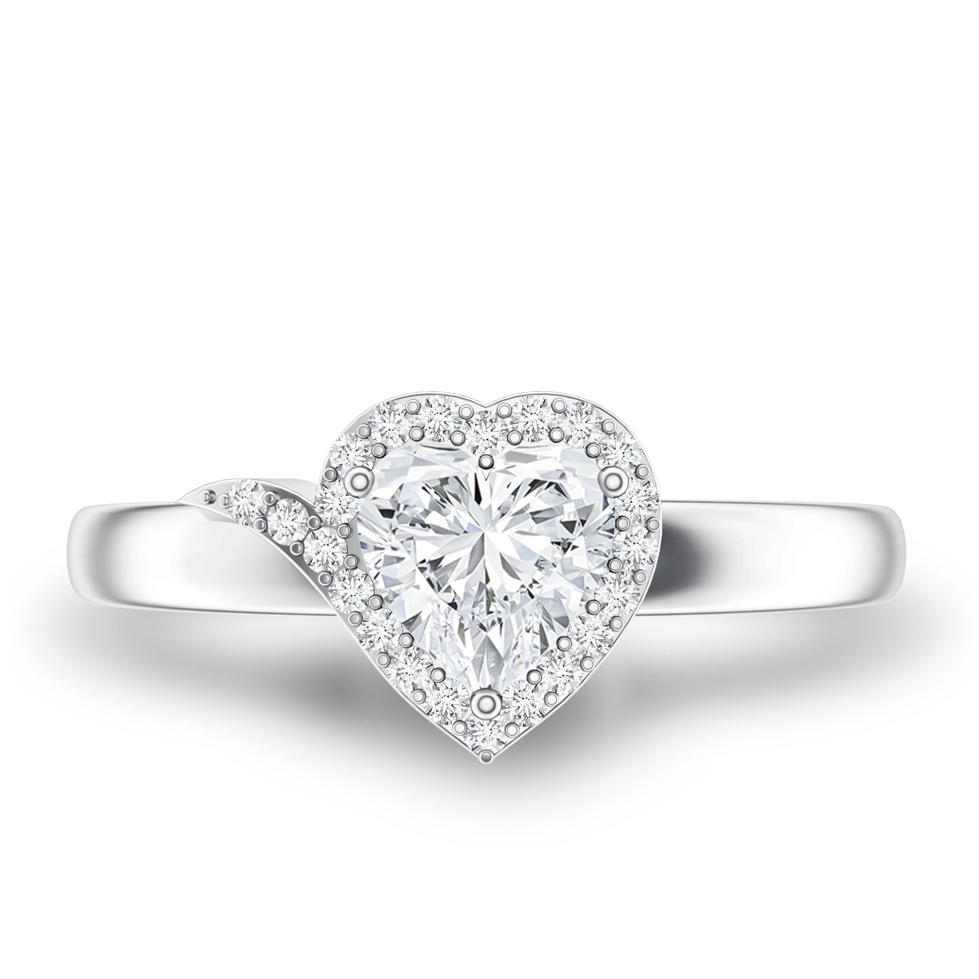 Rosec Jewels-Certified Heart Shape Lab Grown Diamond Engagement Ring