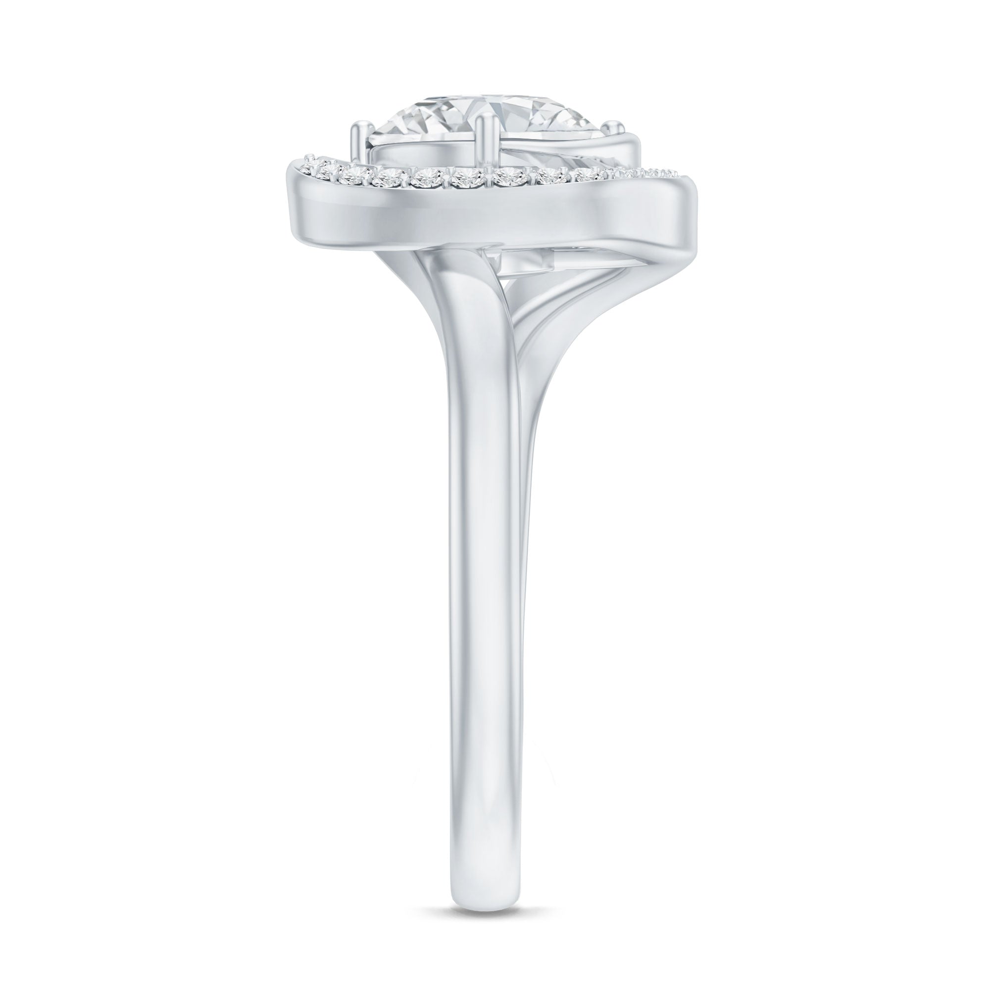 Rosec Jewels-7 MM Lab Grown Diamond Unique Engagement Ring For Her