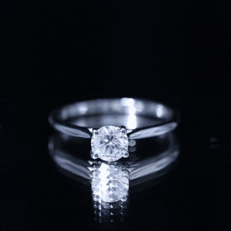 Certified Lab Grown Diamond 6 MM Circle Engagement Ring Lab - ( EF-VS ) - Rosec Jewels