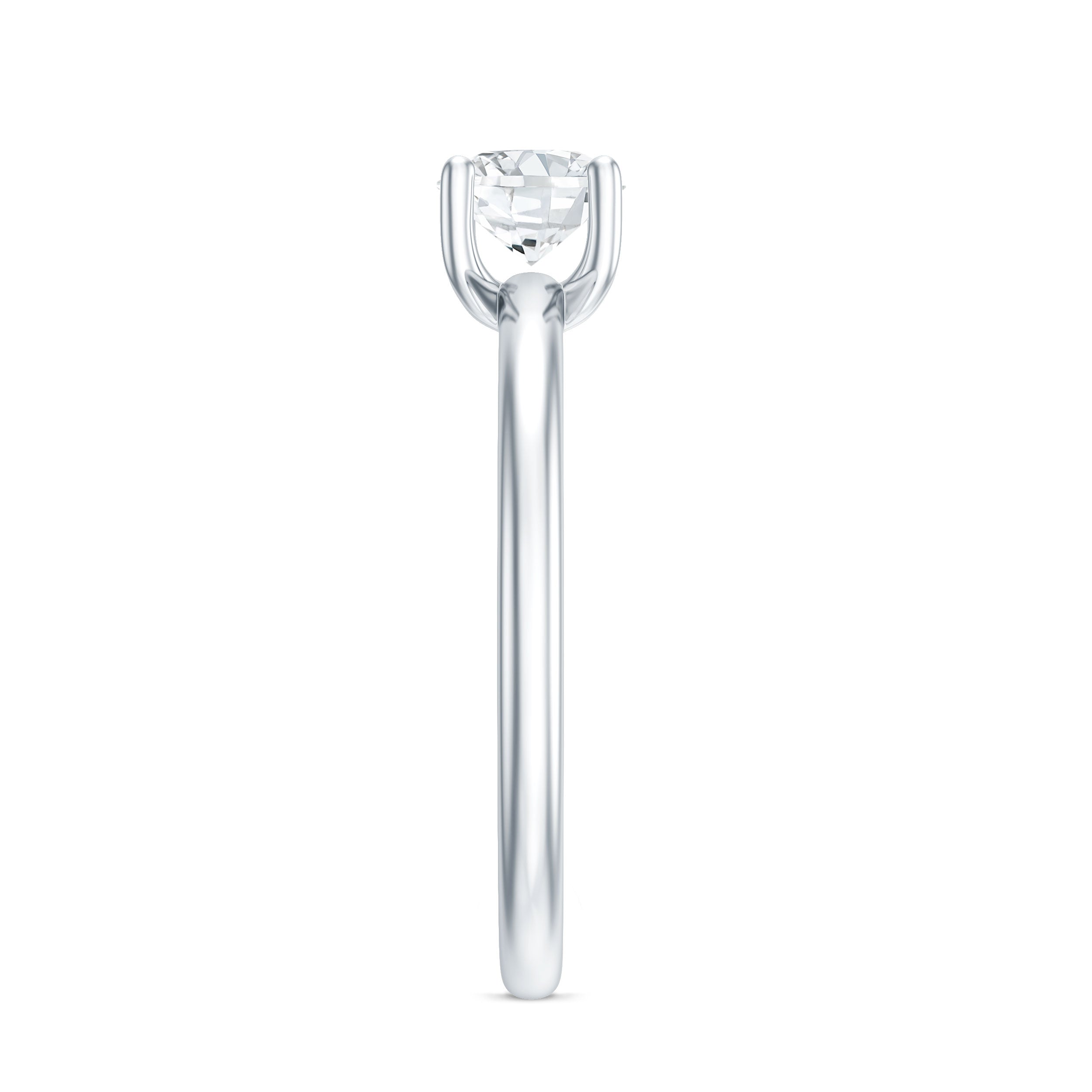 Rosec Jewels-Certified Lab Grown Diamond 6 MM Round Cut Engagement Ring
