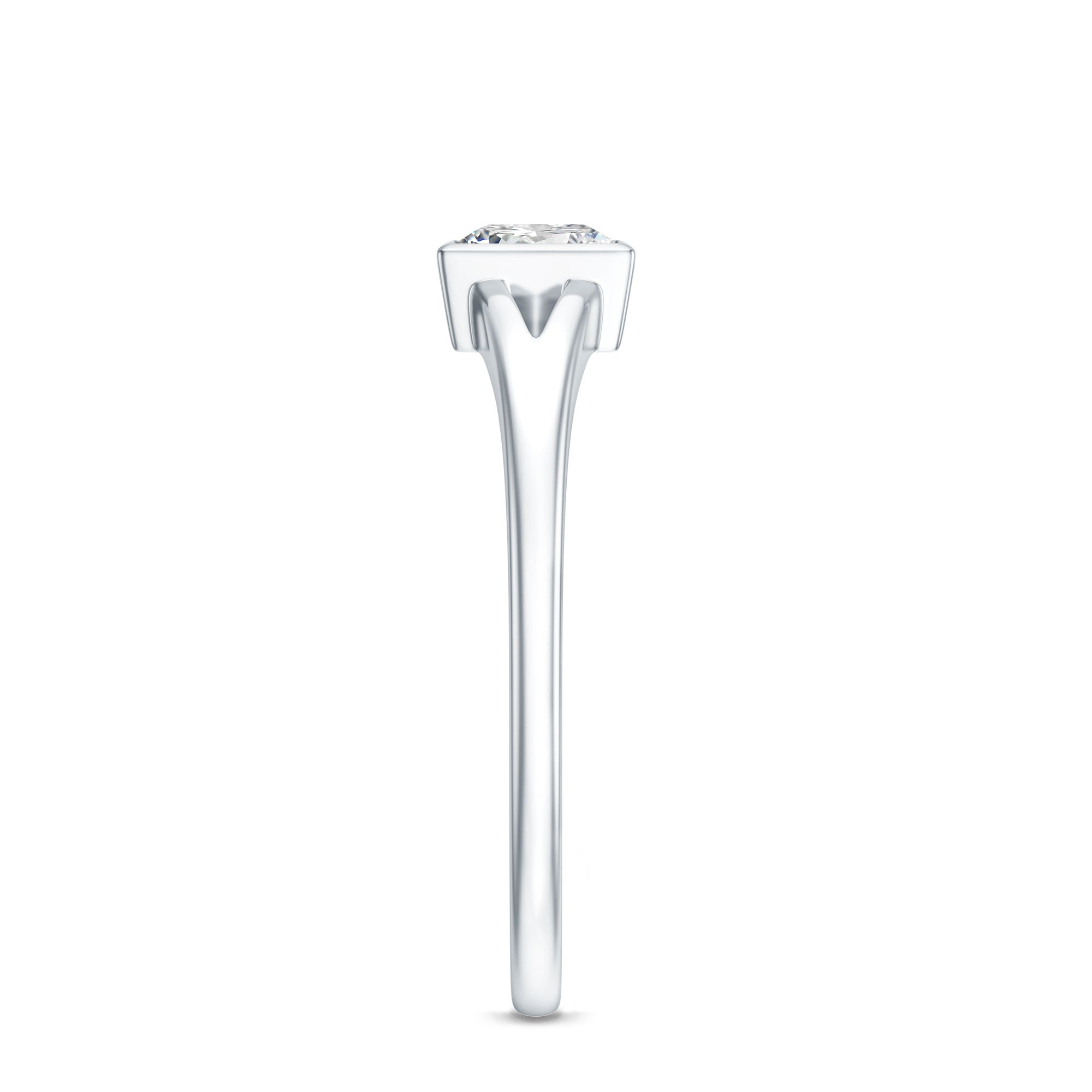 Certified Lab Grown Diamond 5 MM Solitaire Promise Ring Lab - ( EF-VS ) - Rosec Jewels