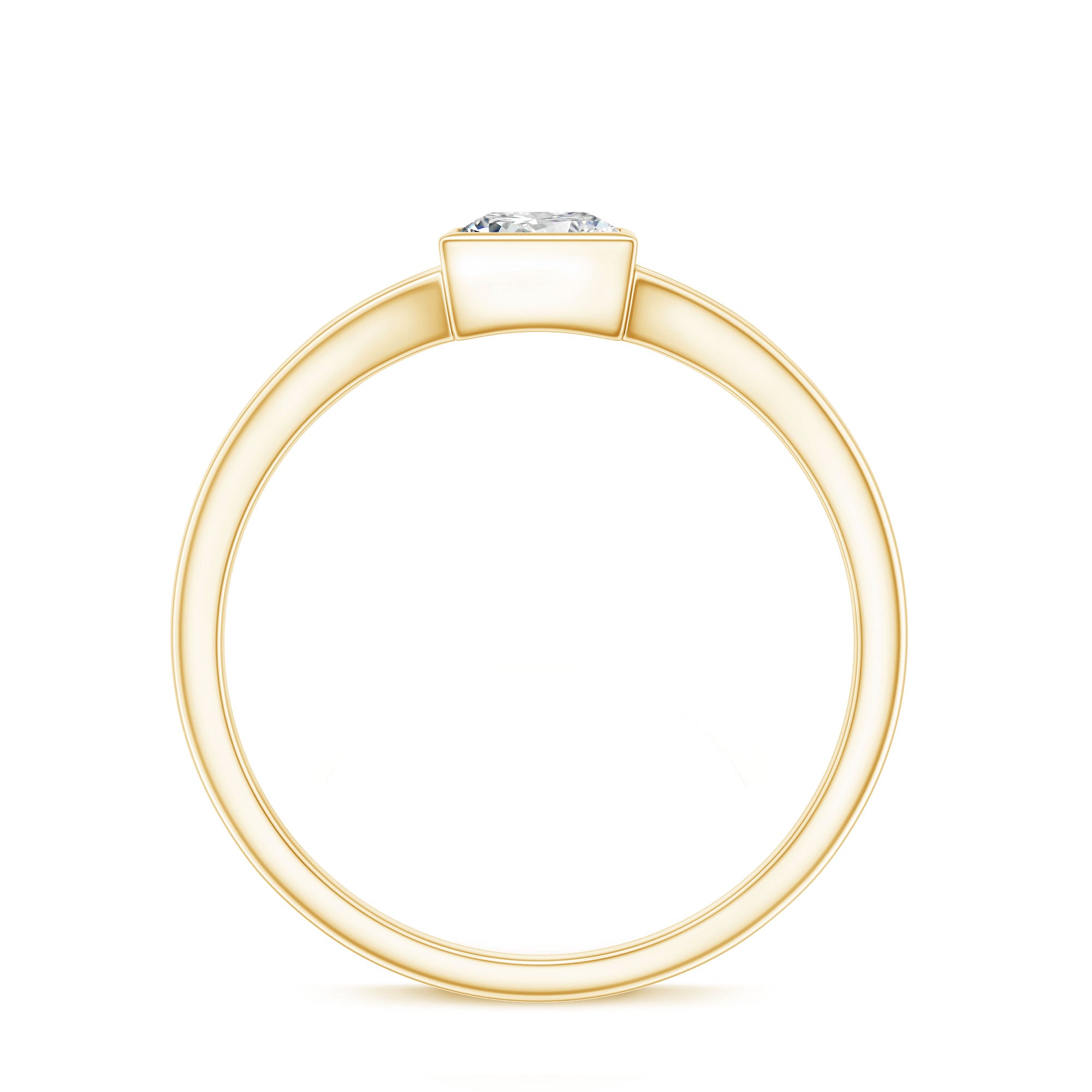 Certified Lab Grown Diamond 5 MM Solitaire Promise Ring Lab - ( EF-VS ) - Rosec Jewels
