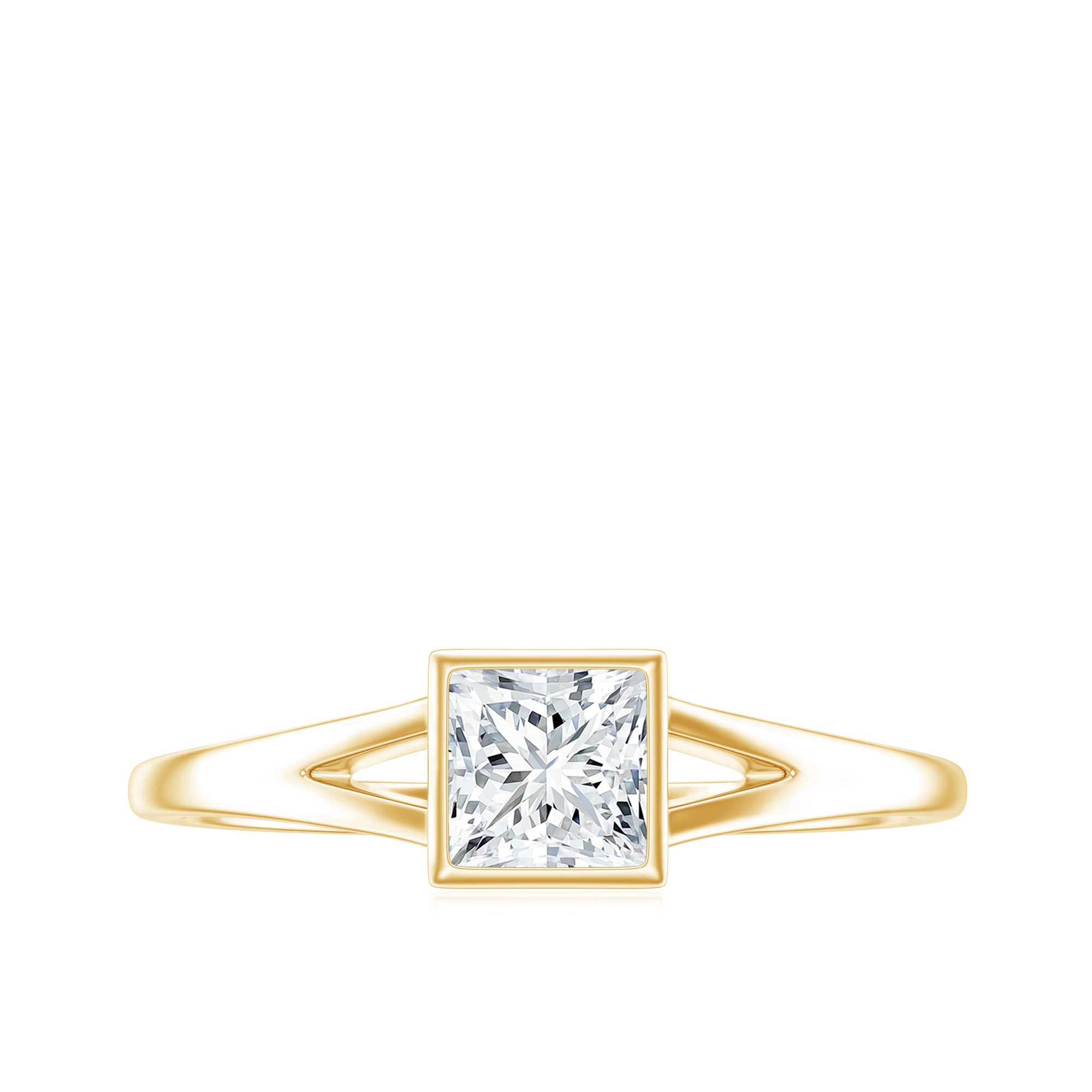 Certified Lab Grown Diamond 5 MM Solitaire Promise Ring Lab - ( EF-VS ) - Rosec Jewels