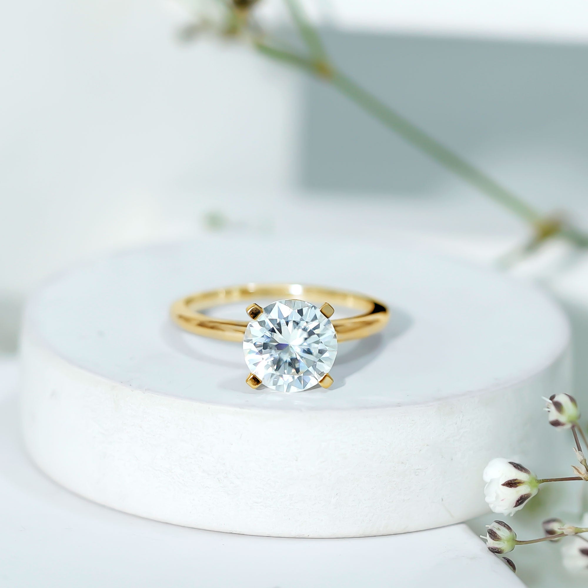 Rosec Jewels-Peg Headset Lab Grown Diamond 2 Carat Engagement Ring