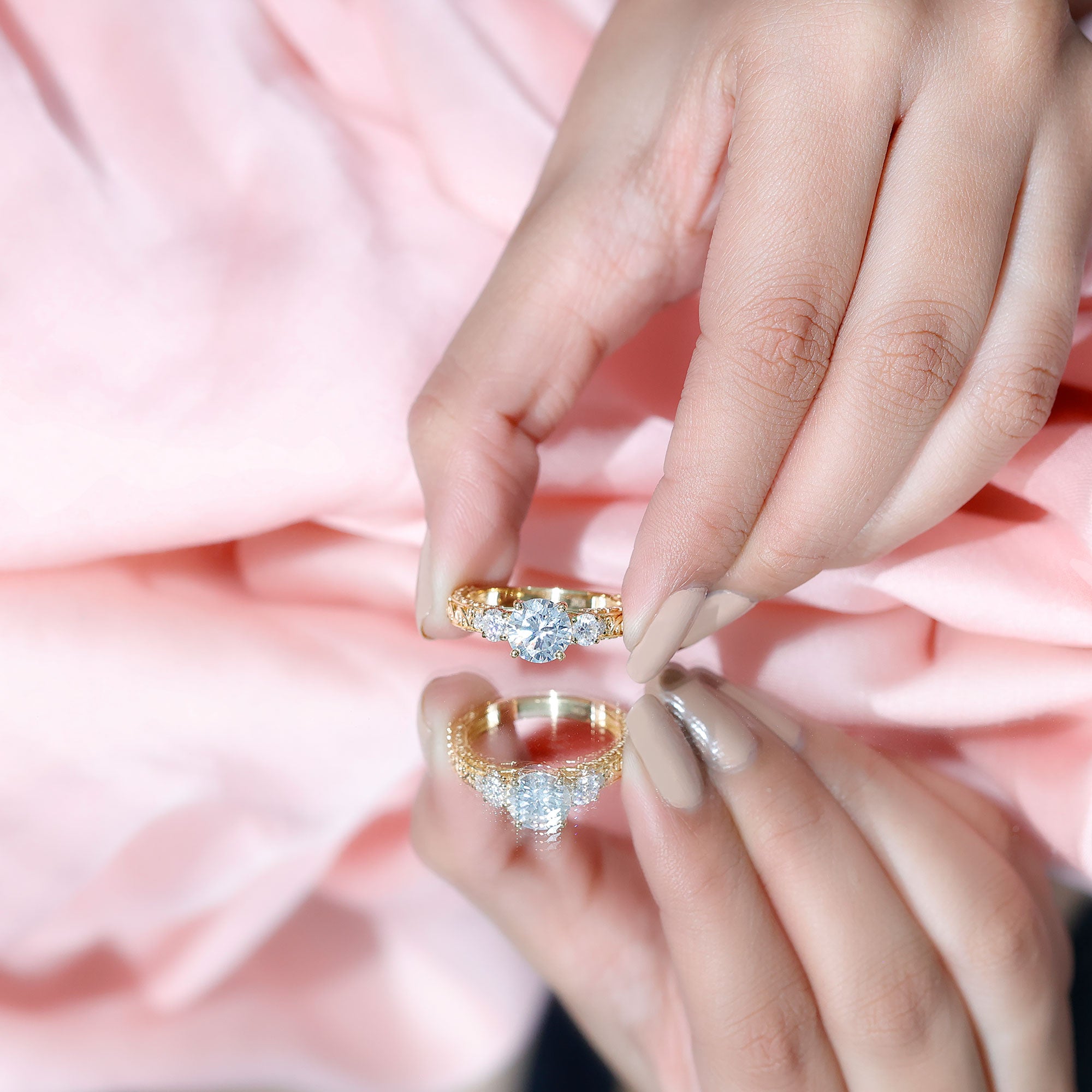 Rosec Jewels-Lab Grown Diamond Vintage Style Engagement Ring