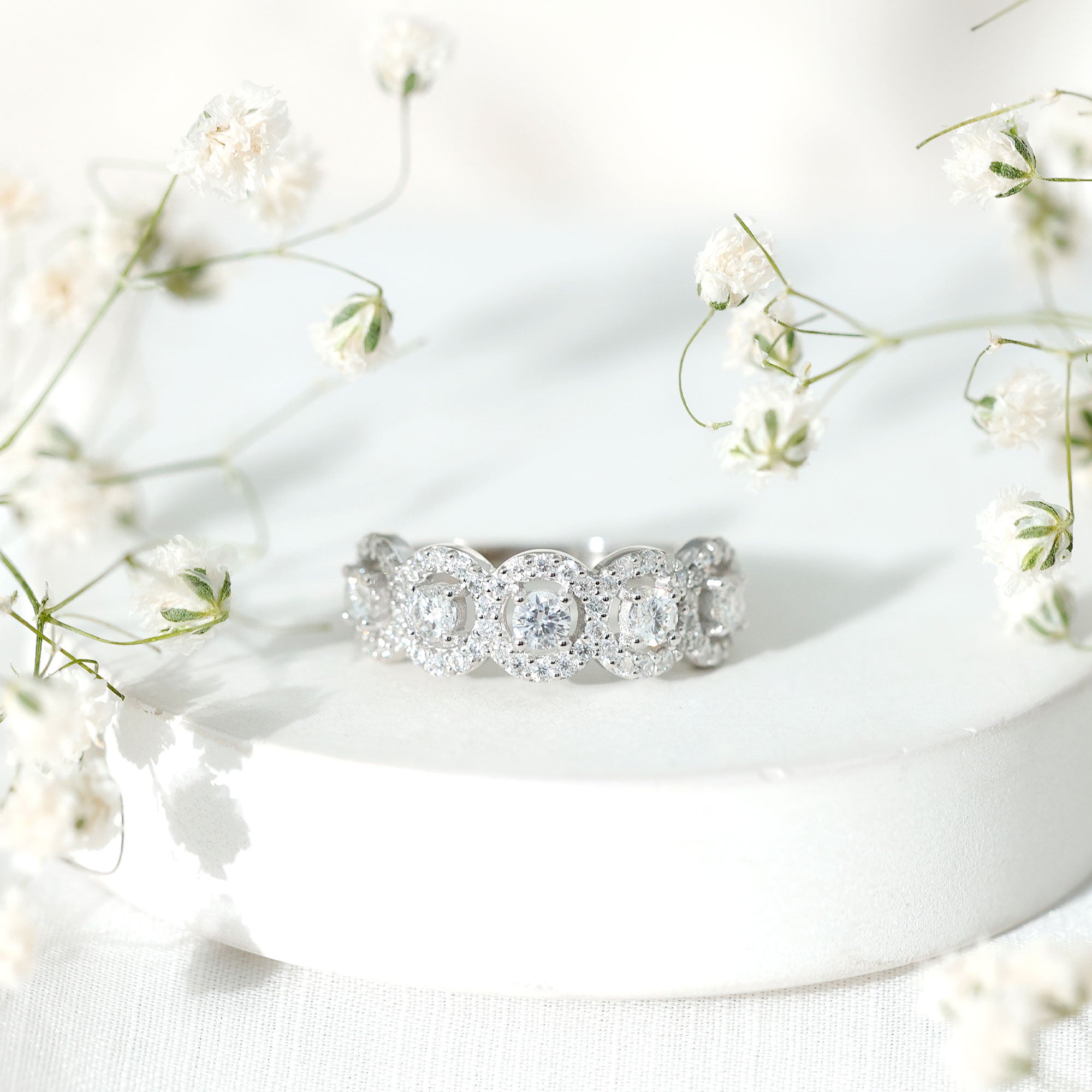 Certified Lab Created Diamond Wedding Band Ring Lab - ( EF-VS ) - Rosec Jewels