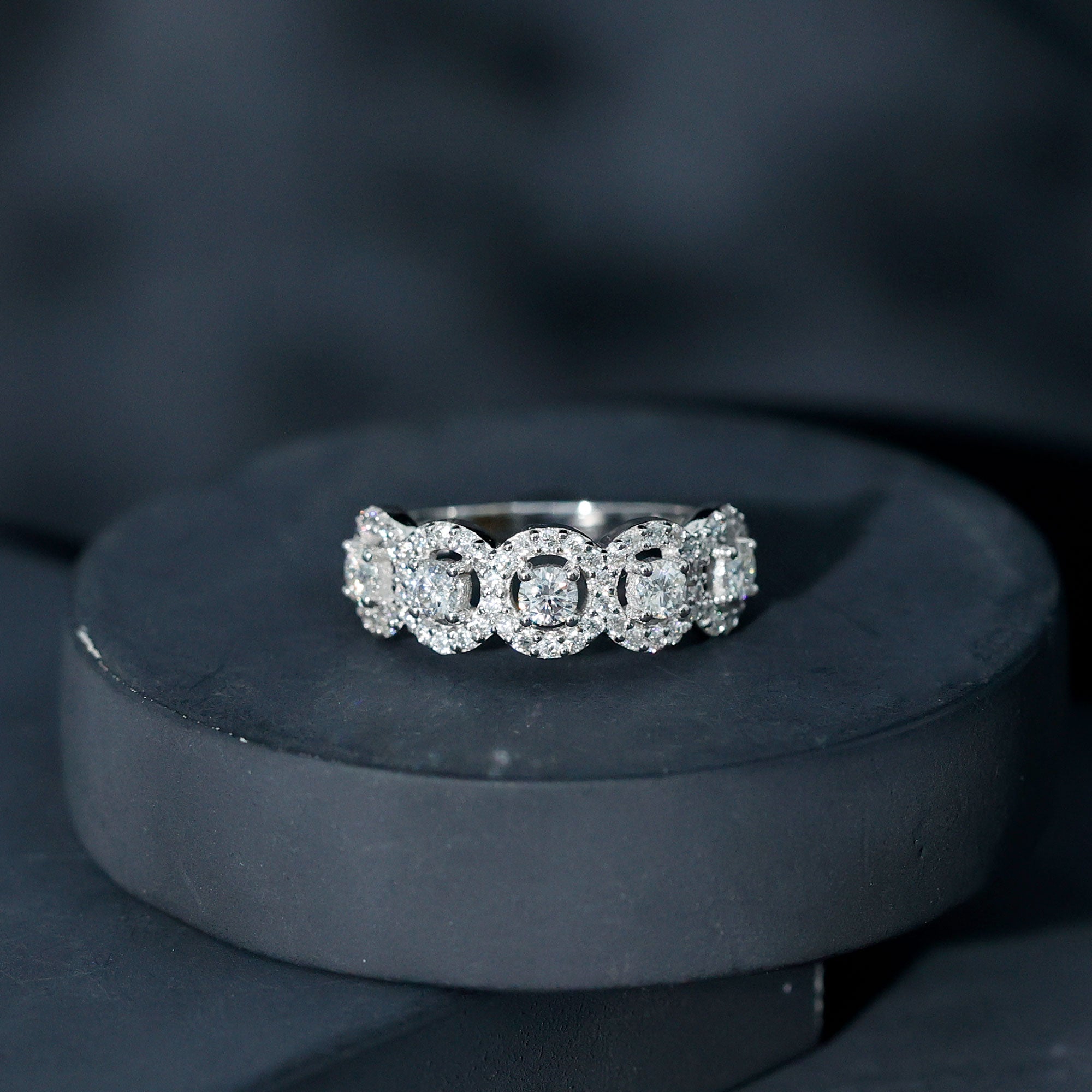 Certified Lab Created Diamond Wedding Band Ring Lab - ( EF-VS ) - Rosec Jewels