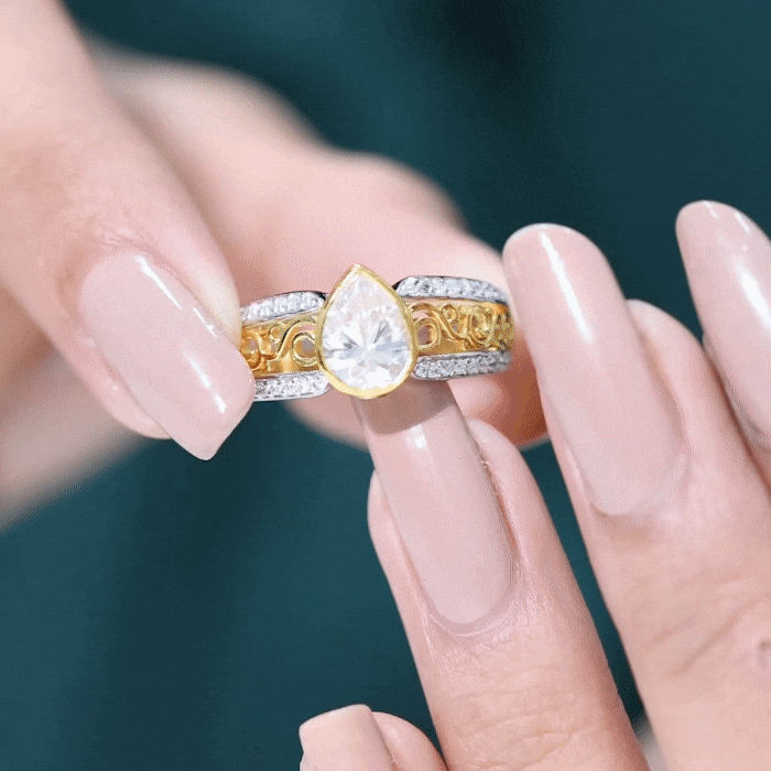 Certified Lab Created Diamond Antique Engagement Ring for Women Lab - ( EF-VS ) - Rosec Jewels