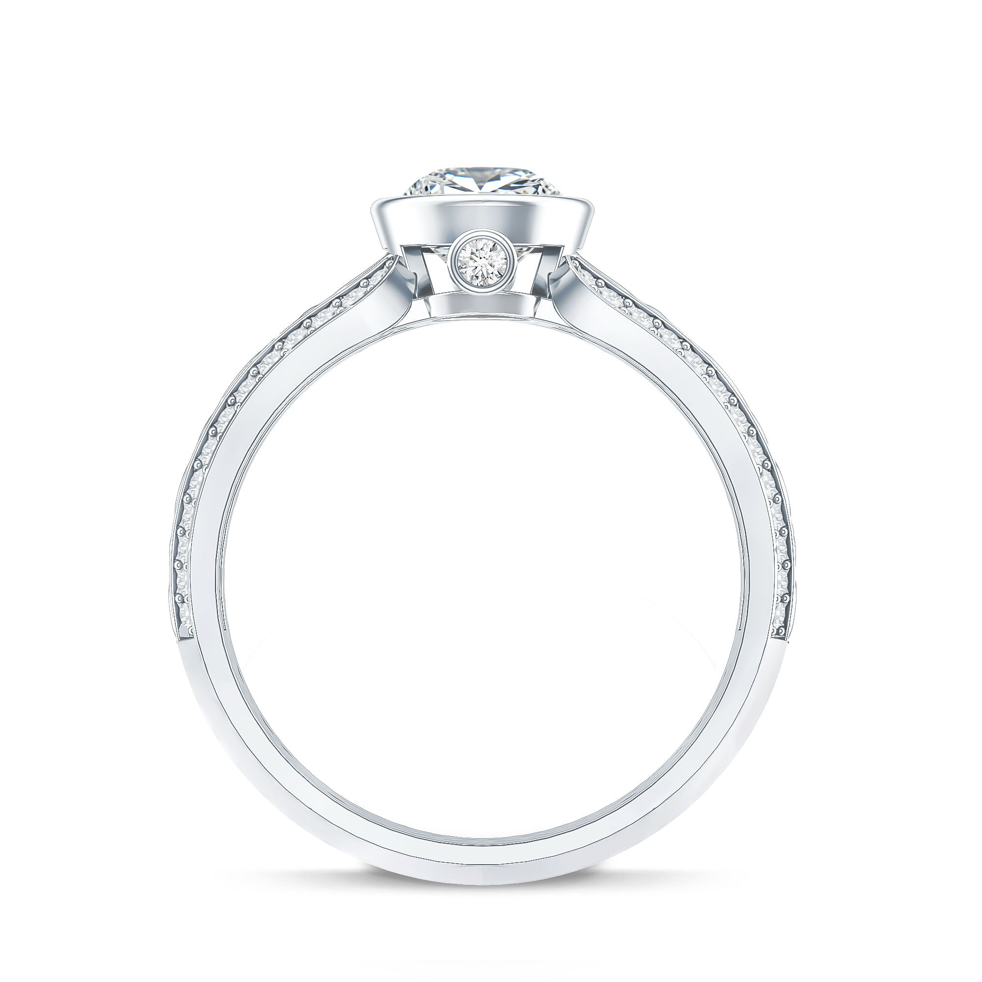 Certified Lab Created Diamond Antique Engagement Ring for Women Lab - ( EF-VS ) - Rosec Jewels