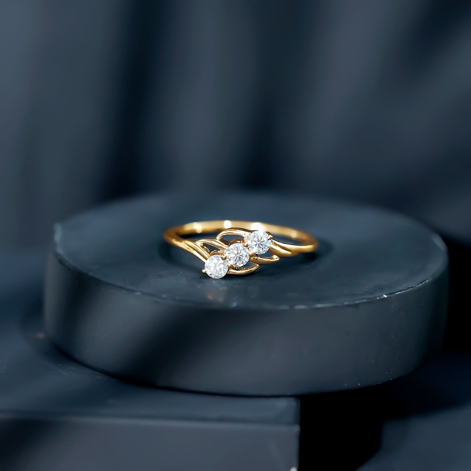 Certified Lab Grown Diamond Three Stone Proposal Ring Lab - ( EF-VS ) - Rosec Jewels