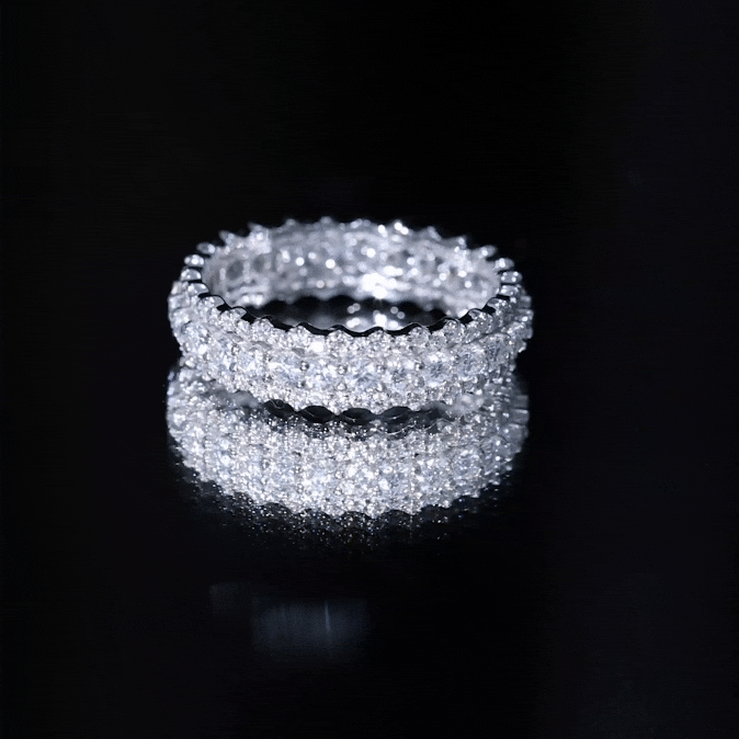 Certified Lab Grown Diamond Eternity Wedding Band for Her Lab - ( EF-VS ) - Rosec Jewels