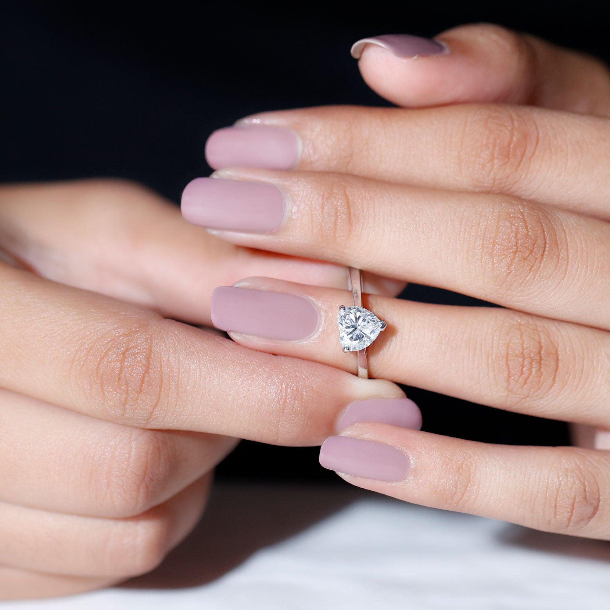 Rosec Jewels-1 Carat Diamond Heart Ring For Women