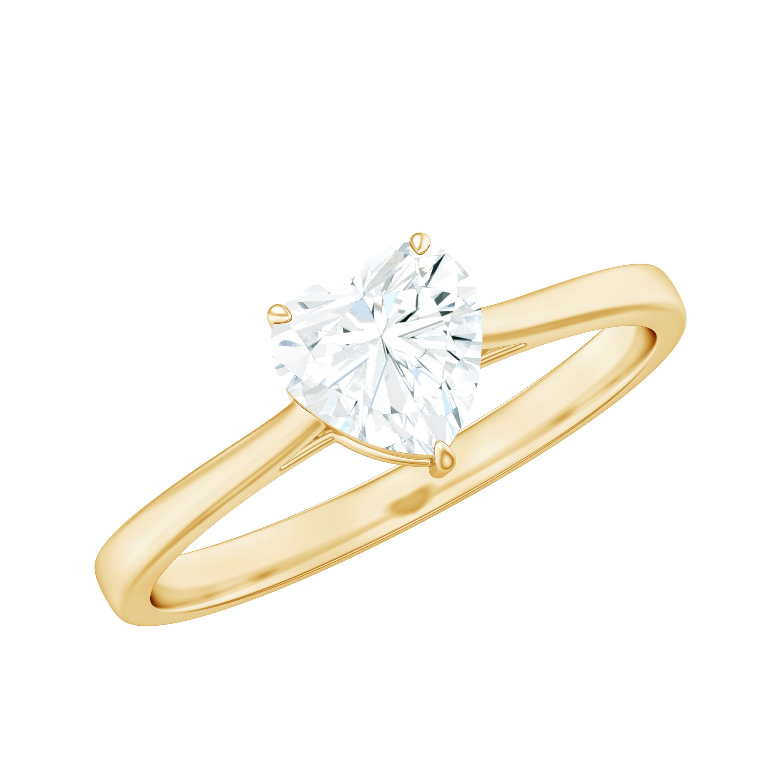Rosec Jewels-1 Carat Diamond Heart Ring For Women