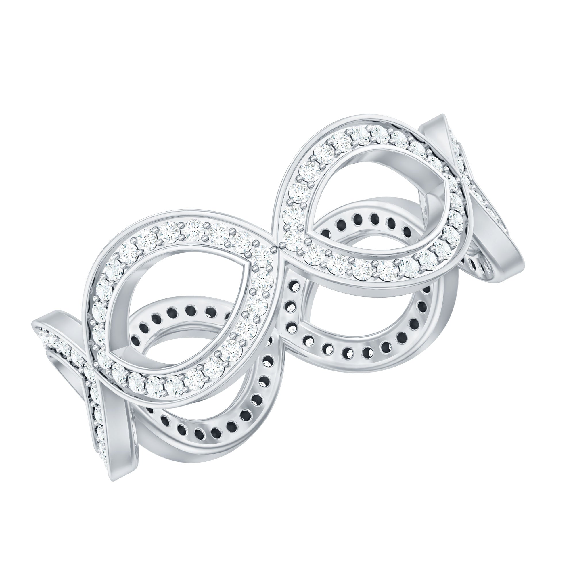 Rosec Jewels-Lab Created Diamond Infinity Band Ring for Women