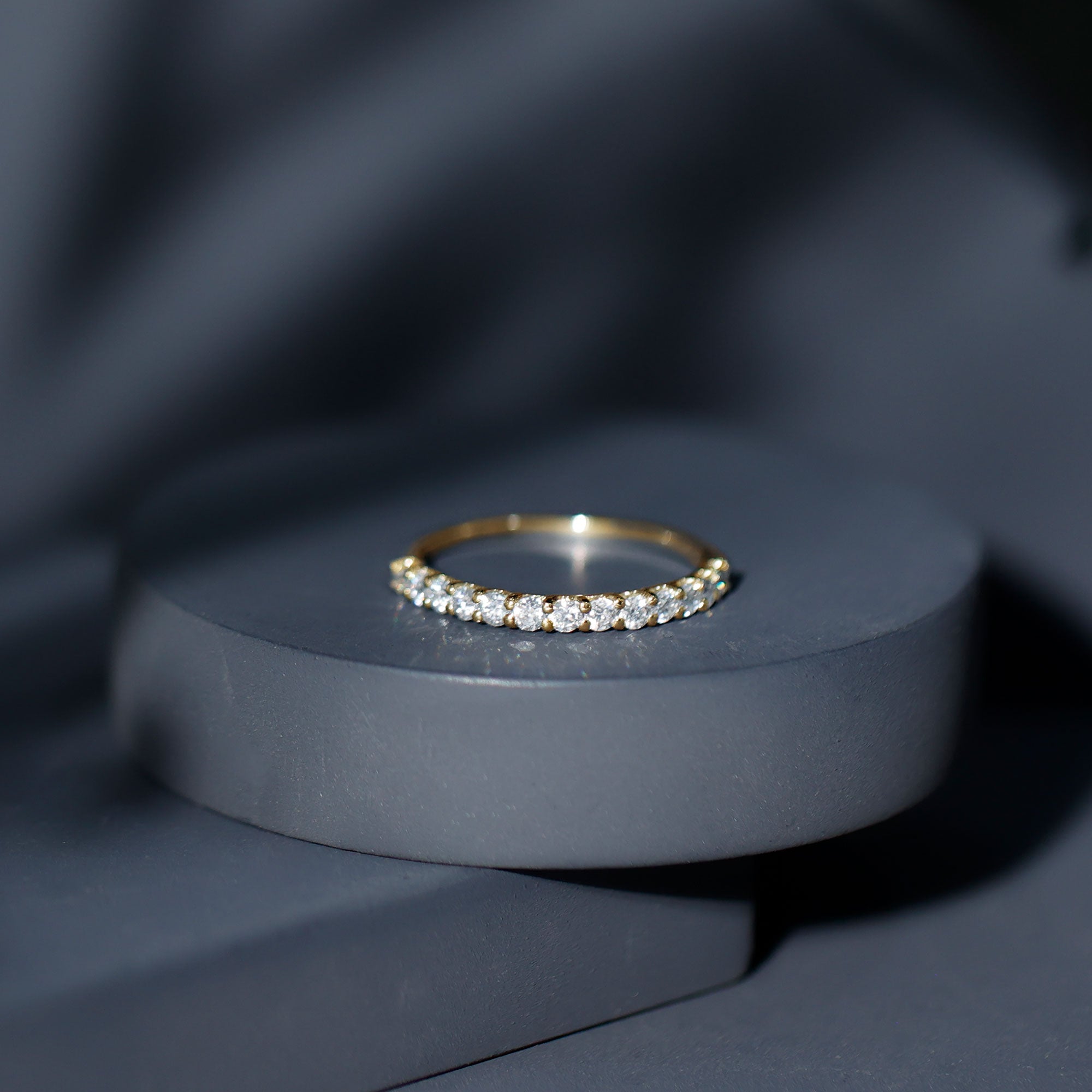 Lab Grown Diamond Eternity Stackable Ring Lab - ( EF-VS ) - Rosec Jewels