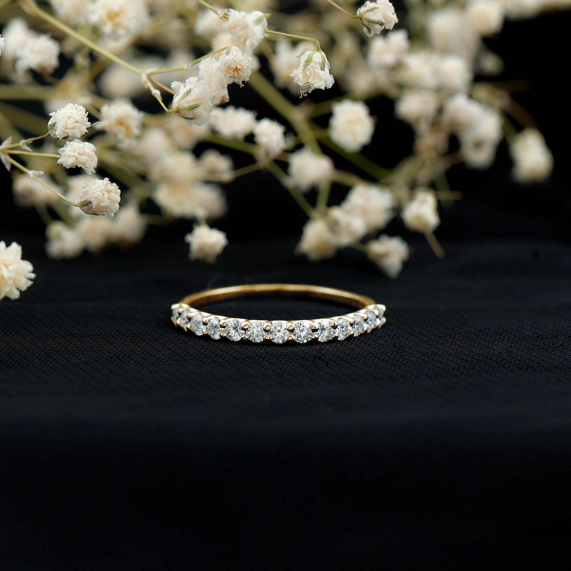 Lab Grown Diamond Eternity Stackable Ring Lab - ( EF-VS ) - Rosec Jewels