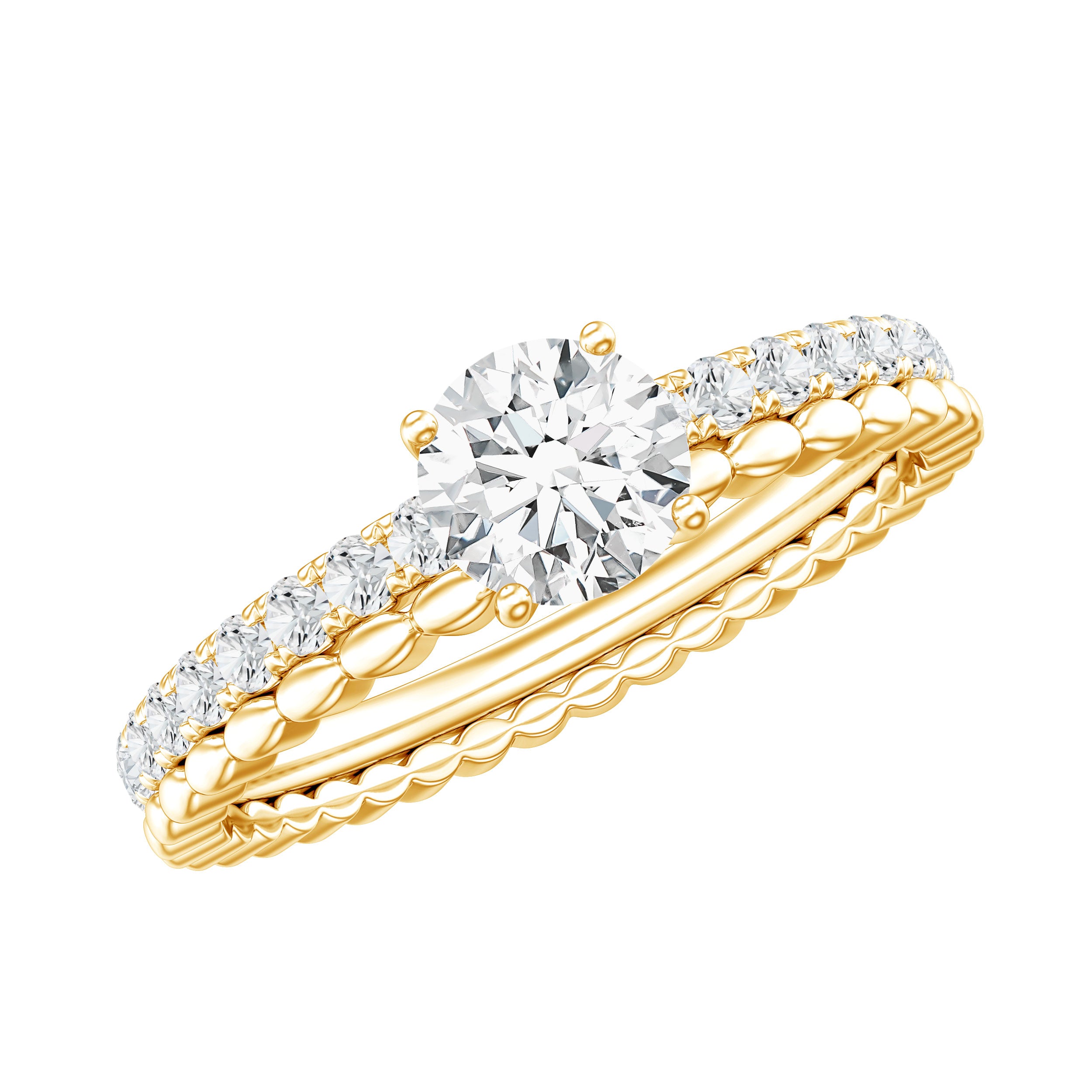 Lab Grown Diamond Bridal Engagement Ring Lab - ( EF-VS ) - Rosec Jewels