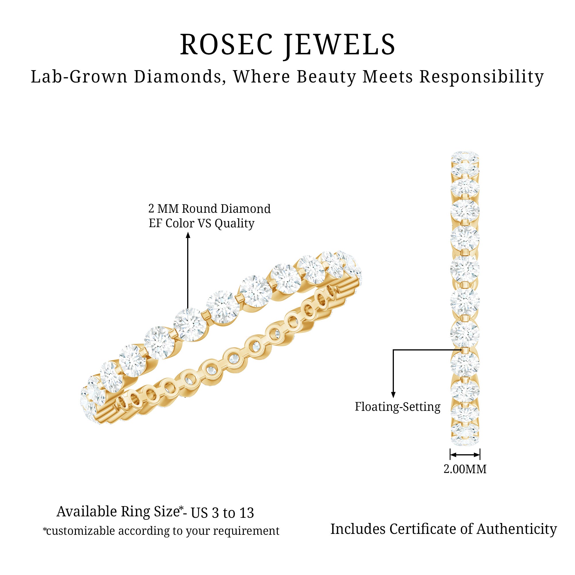 Rosec Jewels-Lab Grown Diamond Wedding Enhancer for Women