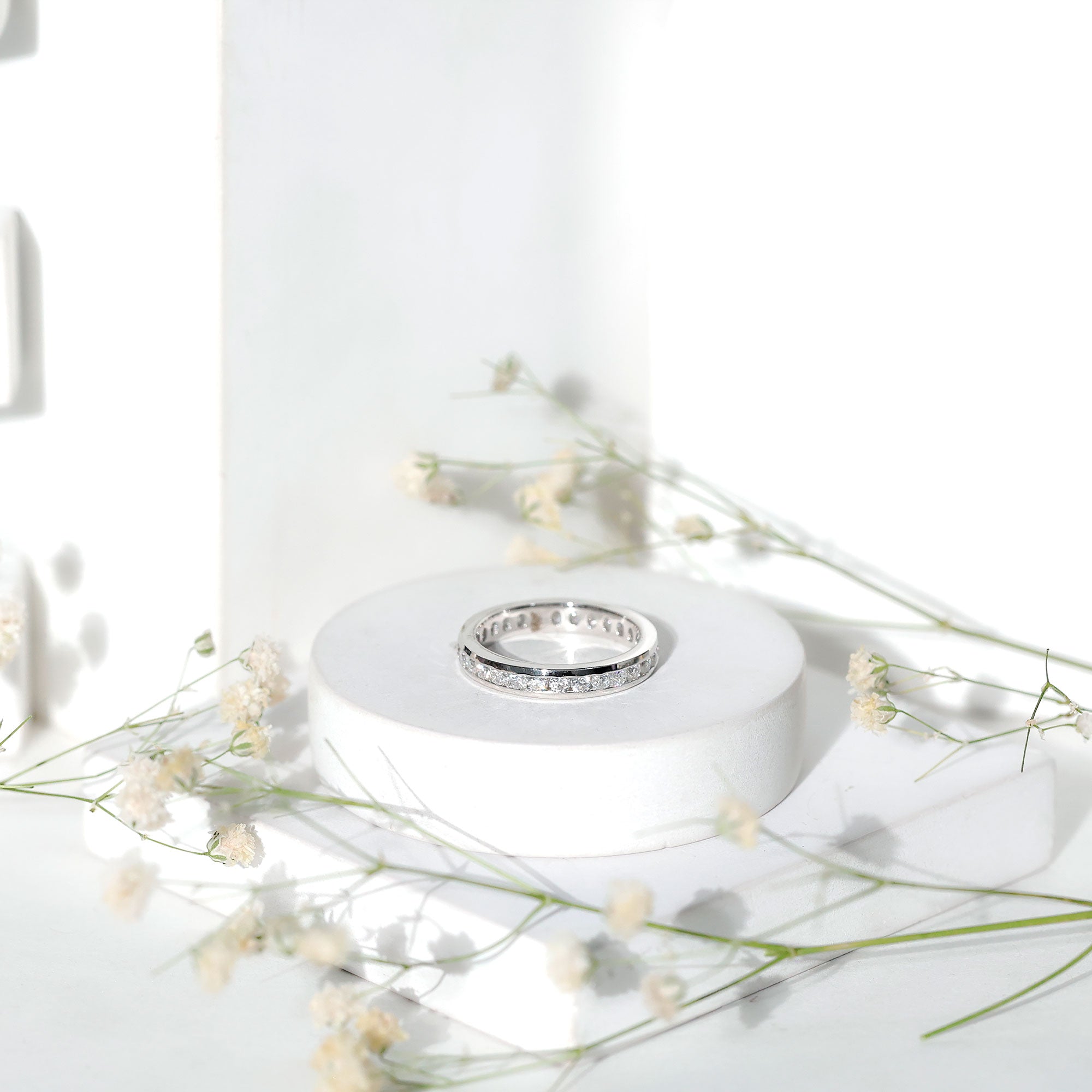 Lab Grown Diamond Wedding Eternity Band For Women Lab - ( EF-VS ) - Rosec Jewels