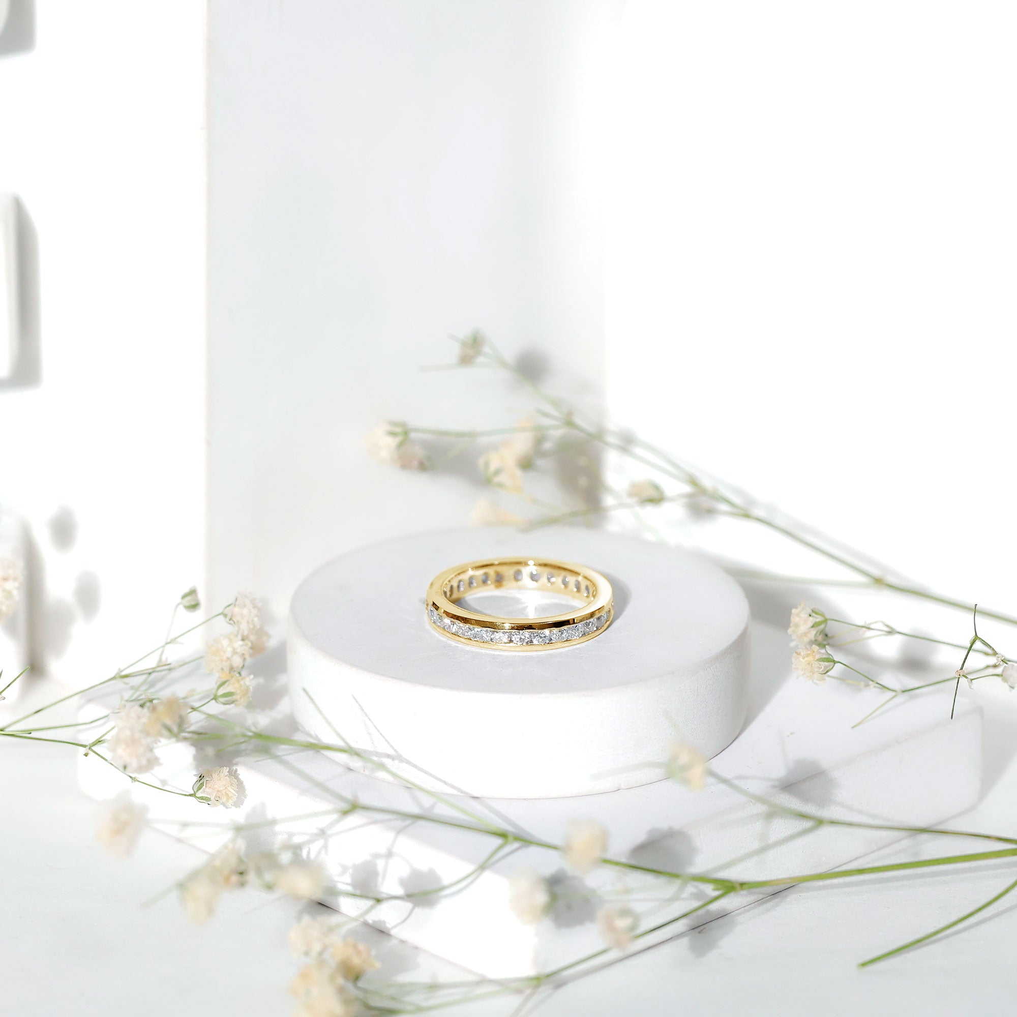 Lab Grown Diamond Wedding Eternity Band For Women Lab - ( EF-VS ) - Rosec Jewels