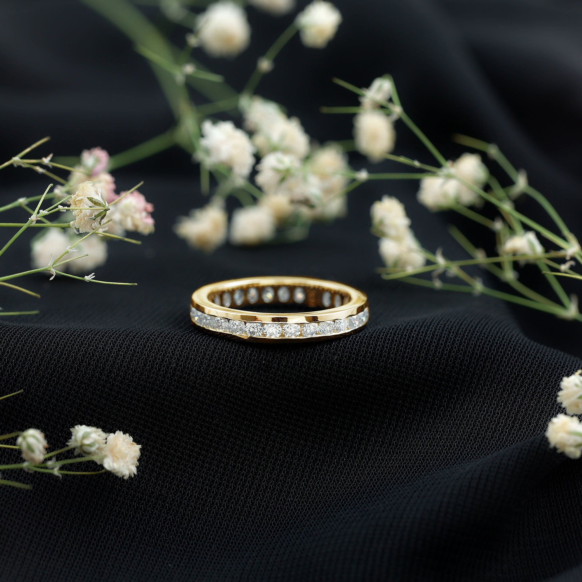 Lab Grown Diamond Wedding Eternity Band For Women Lab - ( EF-VS ) - Rosec Jewels