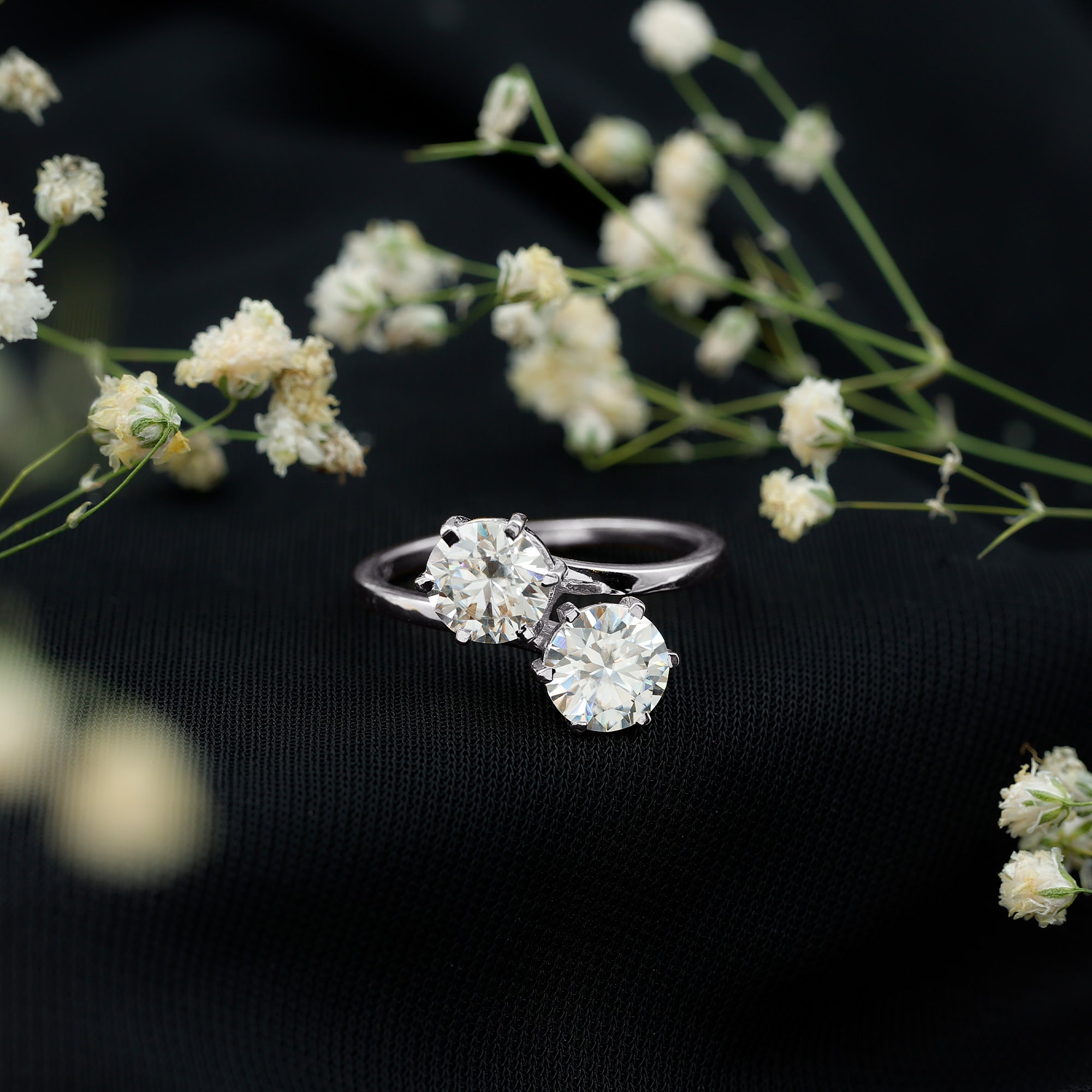 Rosec Jewels-Certified Lab Created Diamond Moi Et Toi Engagement Ring for Women