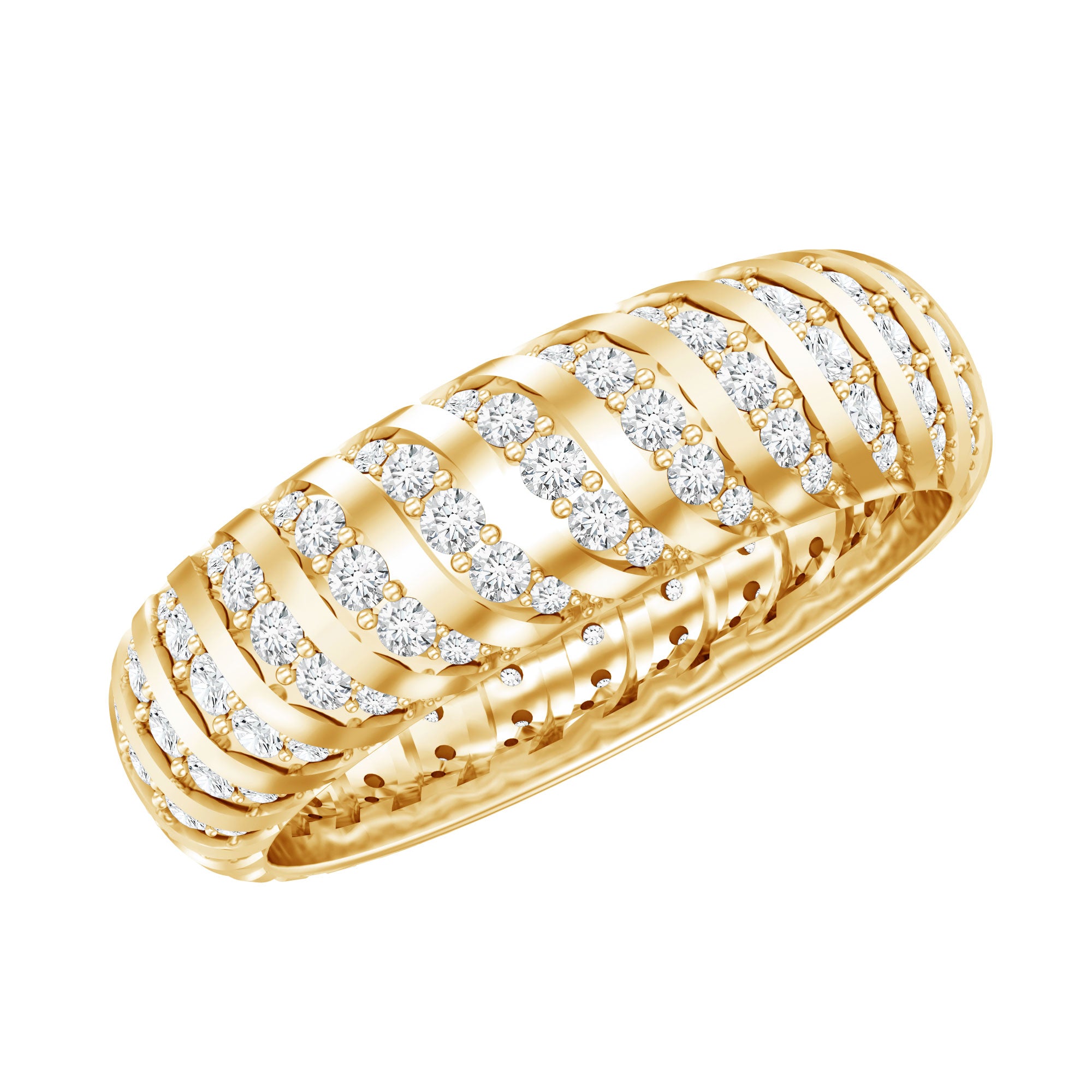 Rosec Jewels-Certified Lab Grown Diamond Wide Wedding Band for Women