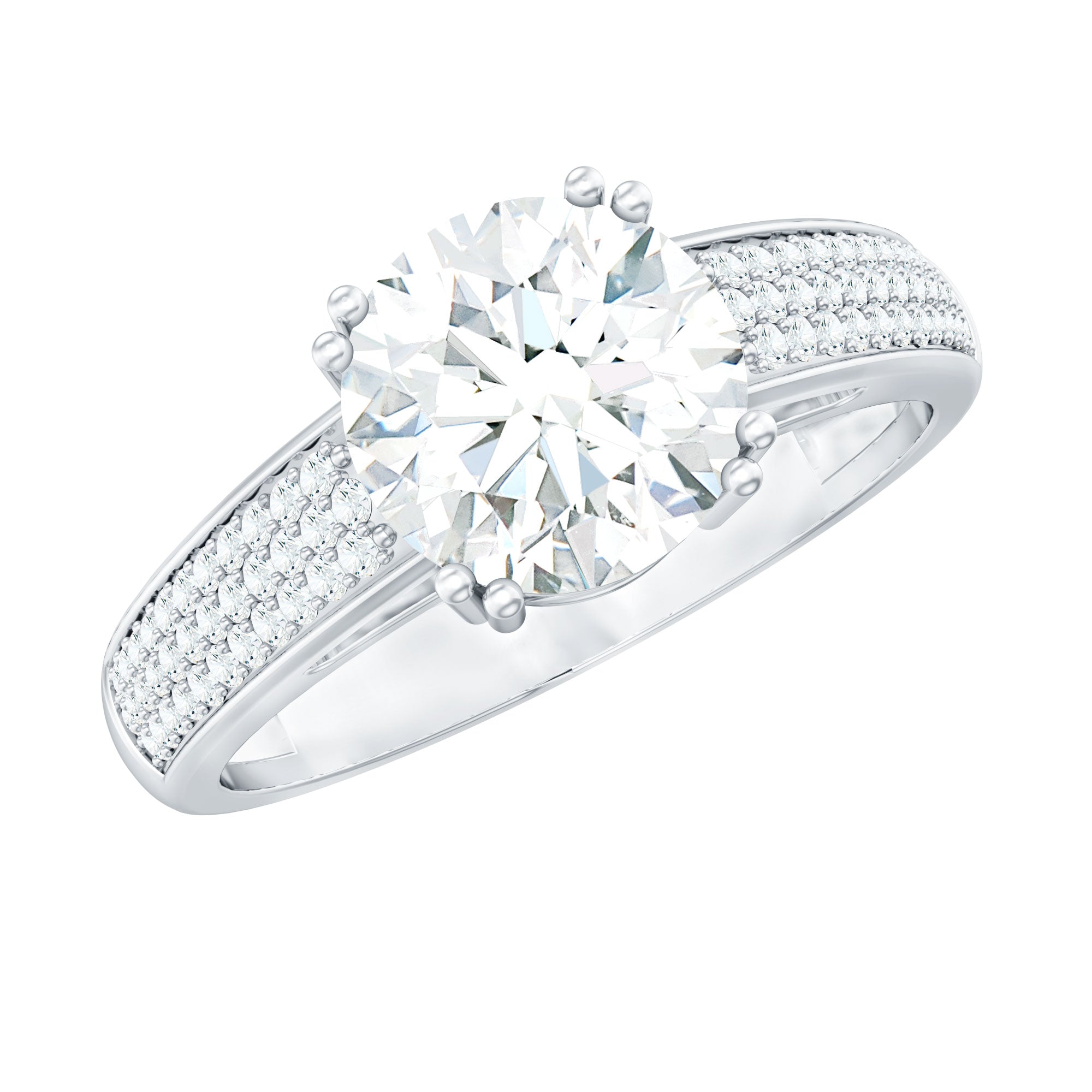 Rosec Jewels-Lab Grown Diamond Engagement Ring With Double Prongs